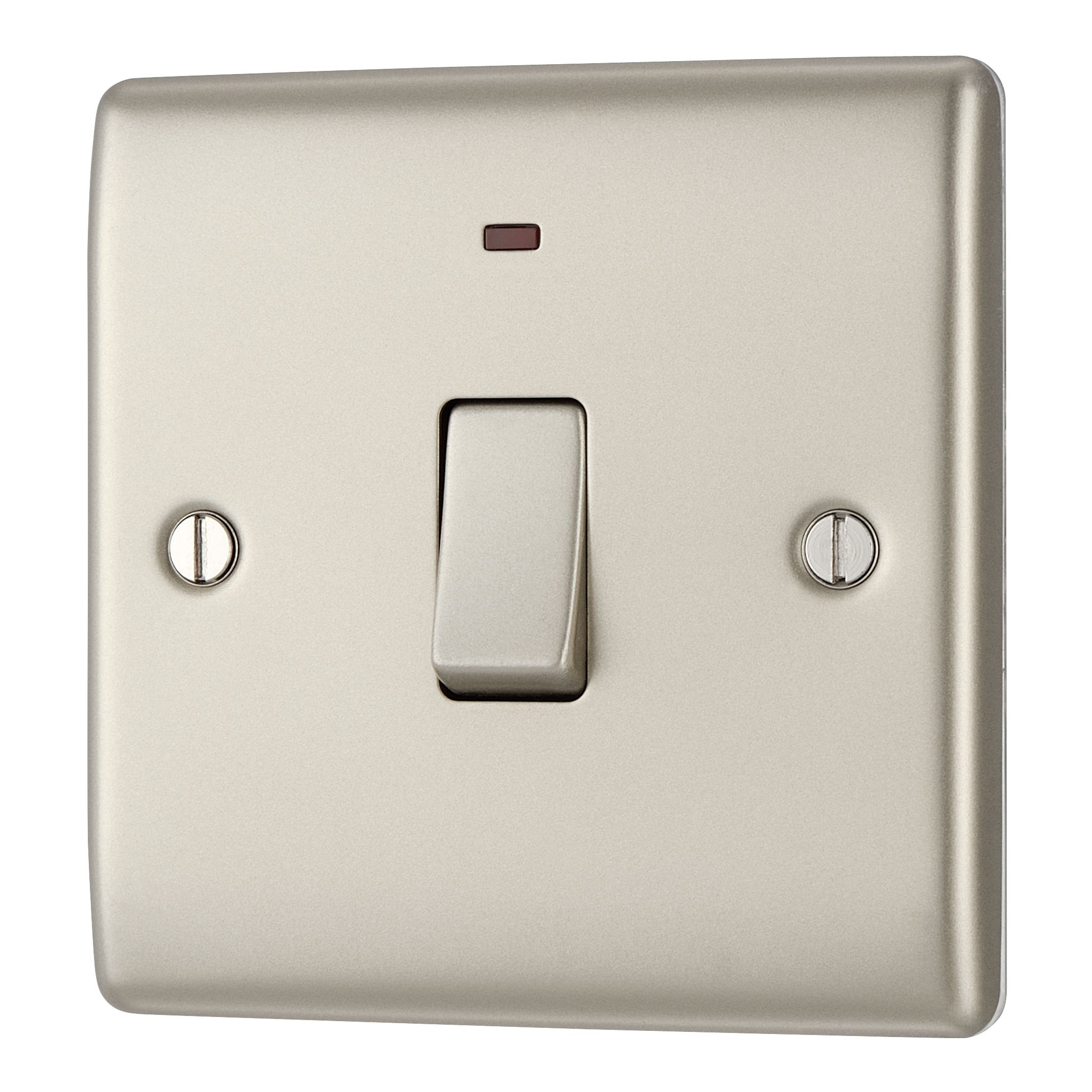 BG 20A Rocker Raised slim Control switch with LED indicator Matt Pearl
