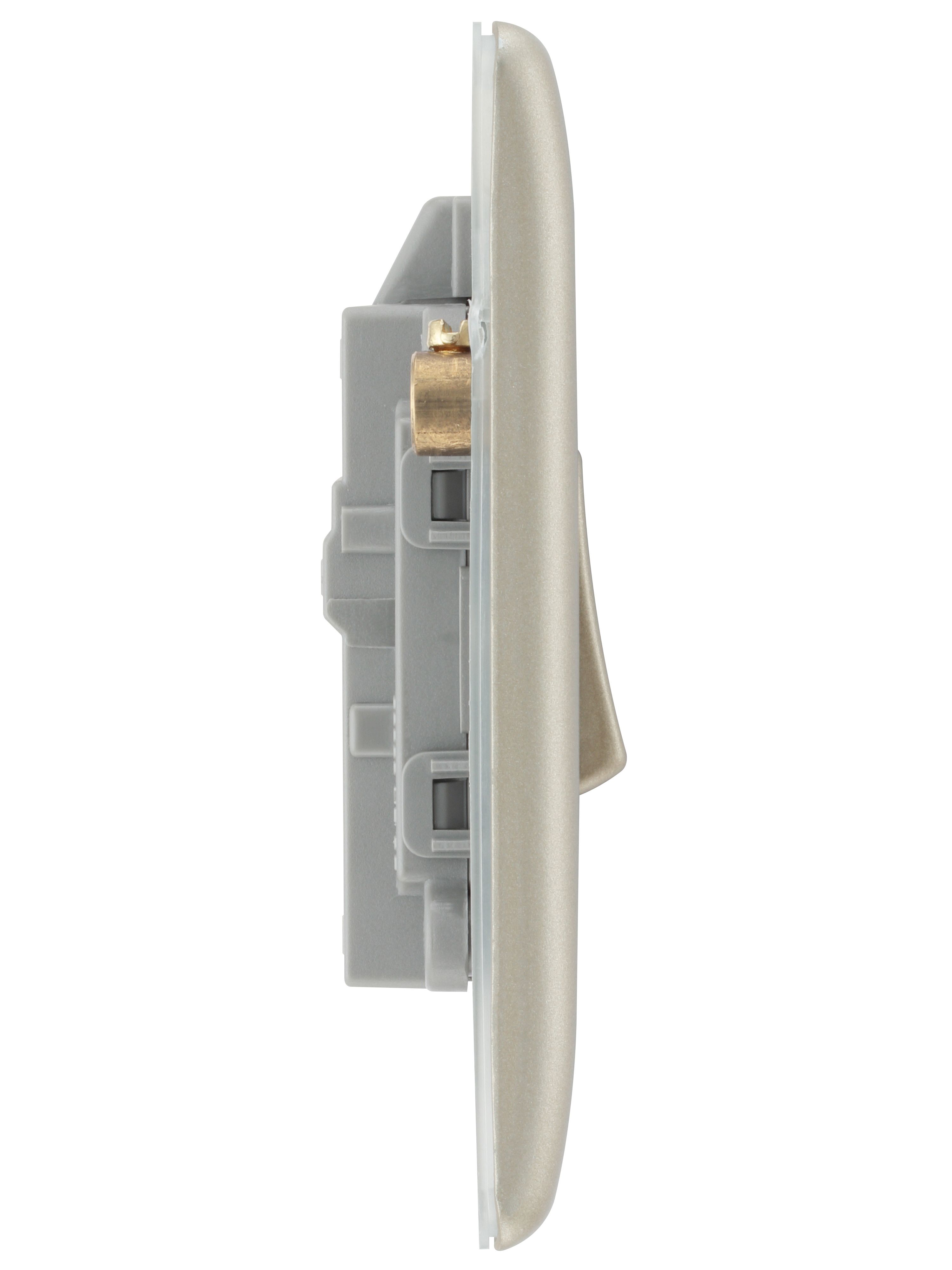 BG 20A Rocker Raised slim Control switch with LED indicator Matt Pearl - 5