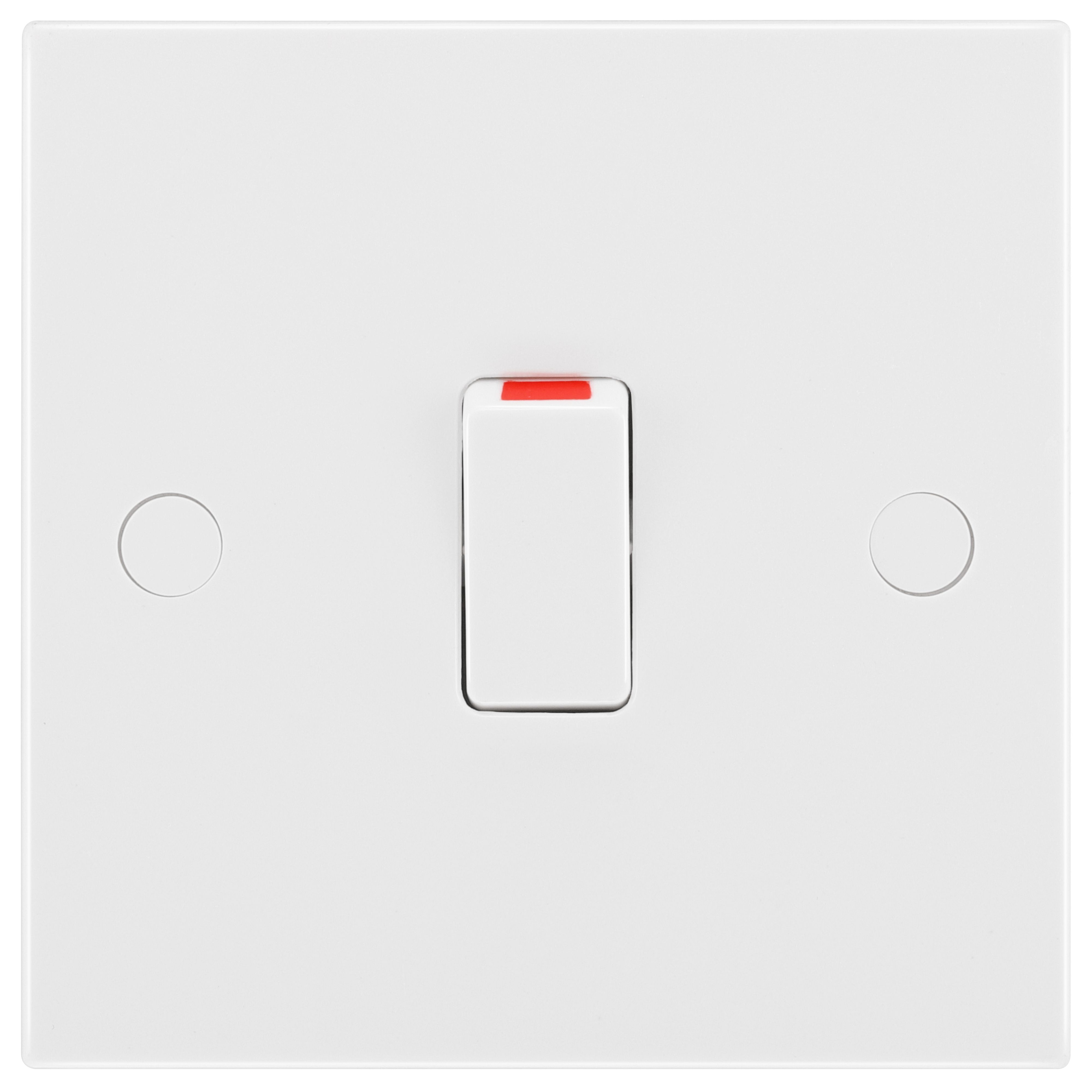 BG 20A Rocker Raised square Control switch Gloss White