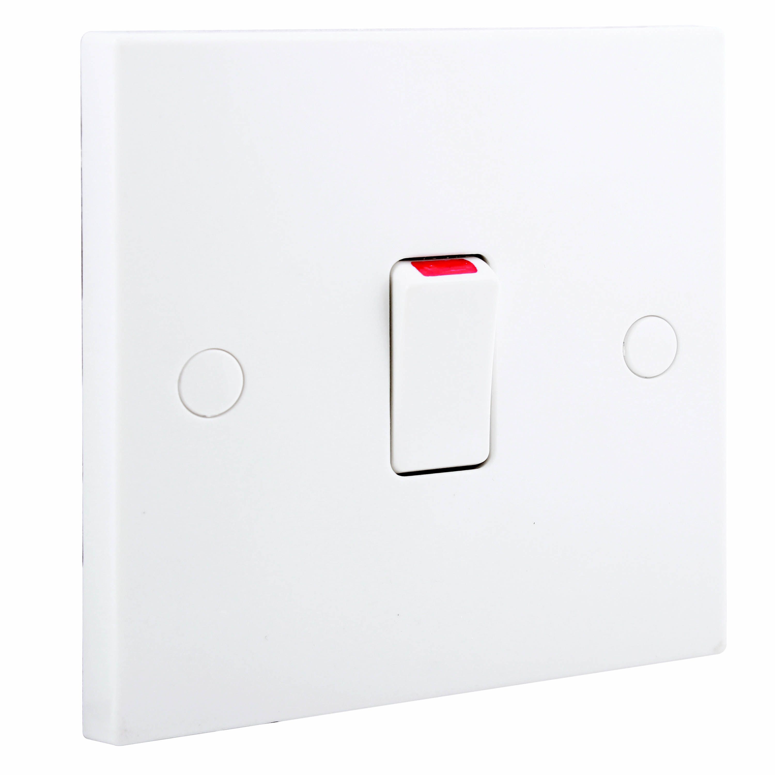 BG 20A Rocker Raised square Control switch Gloss White - 3