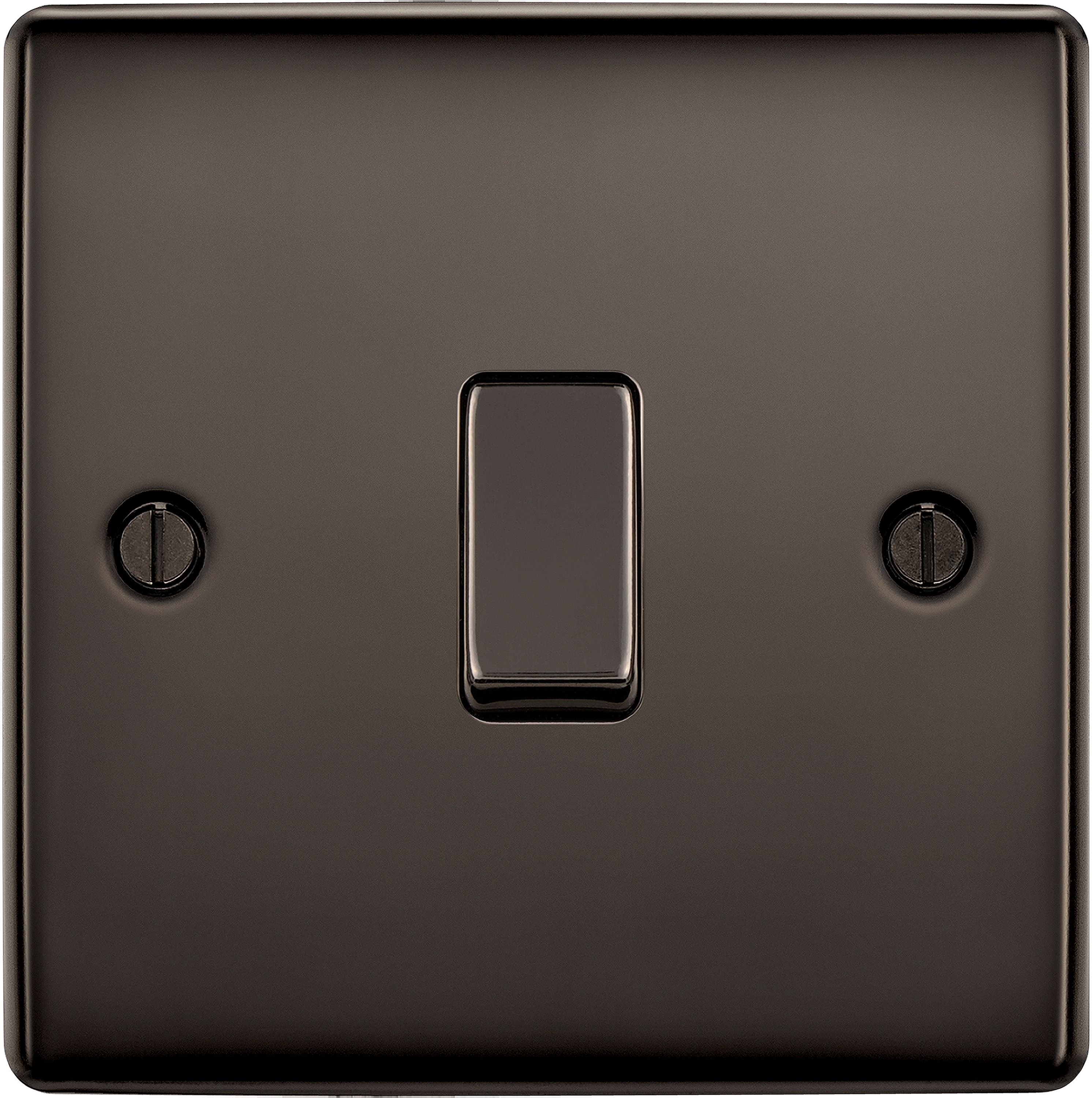 BG 20A Single 2 way Screwed Intermediate switch Gloss Black Nickel effect - 3