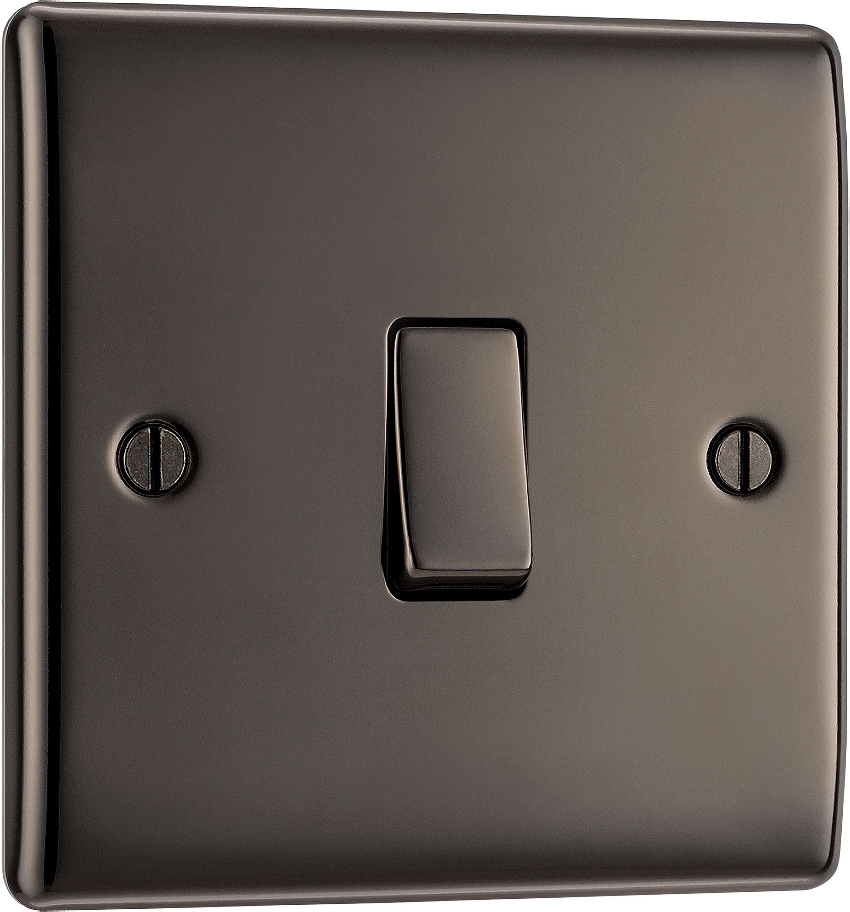 BG 20A Single 2 way Screwed Intermediate switch Gloss Black Nickel effect - 4