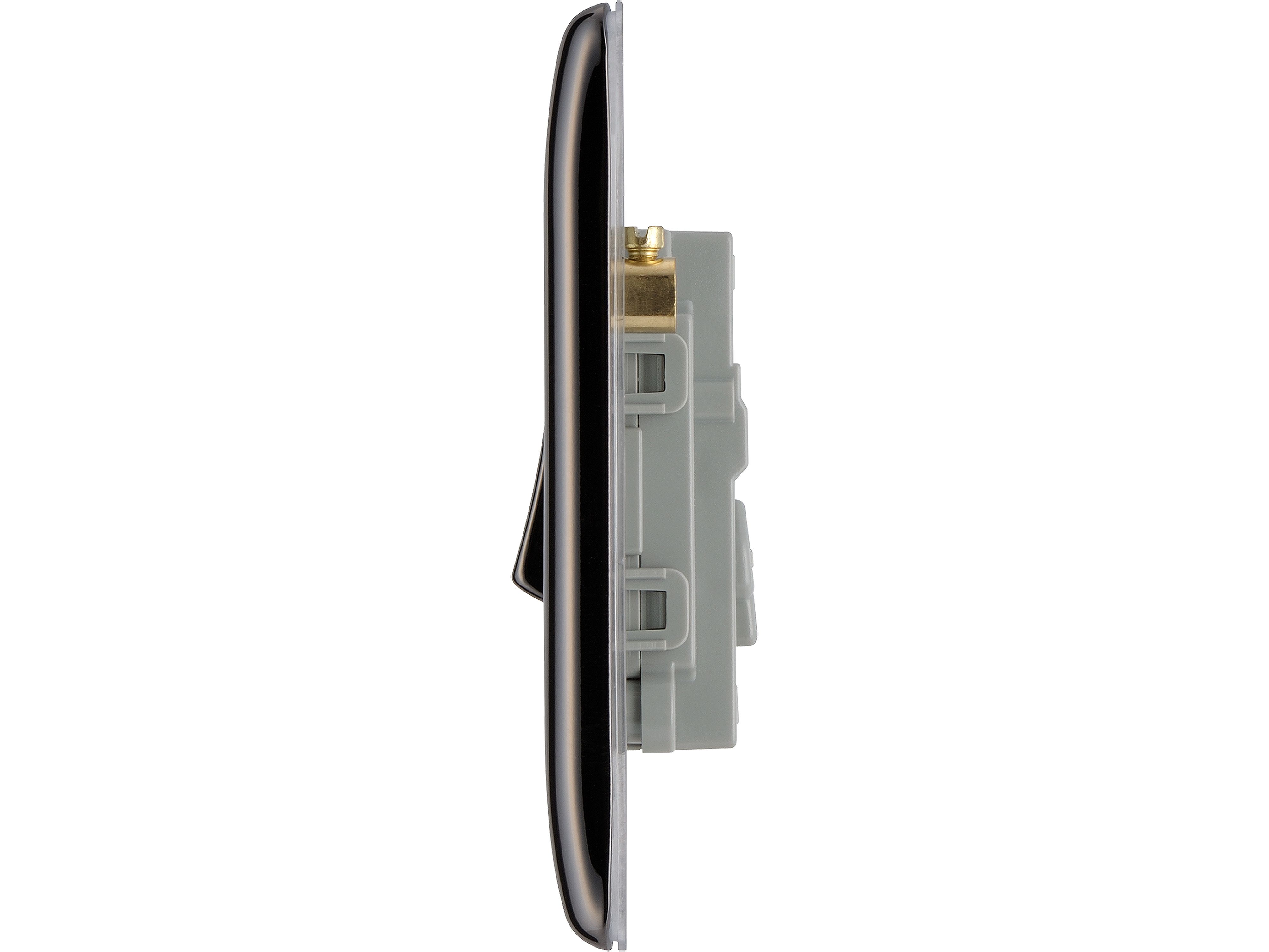 BG 20A Single 2 way Screwed Intermediate switch Gloss Black Nickel effect - 1