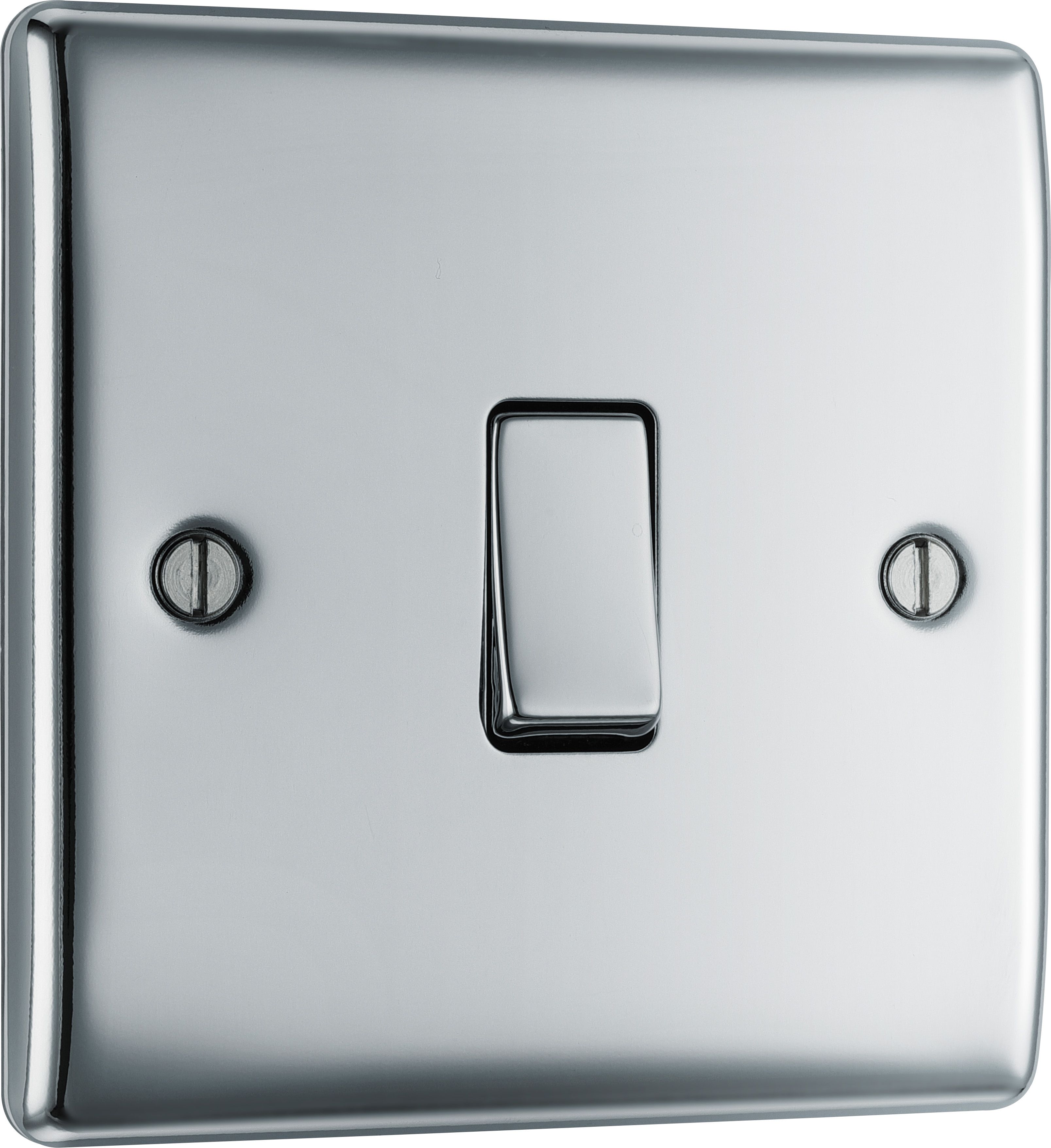 BG 20A Single 2 way Screwed Intermediate switch Gloss Chrome effect - 3