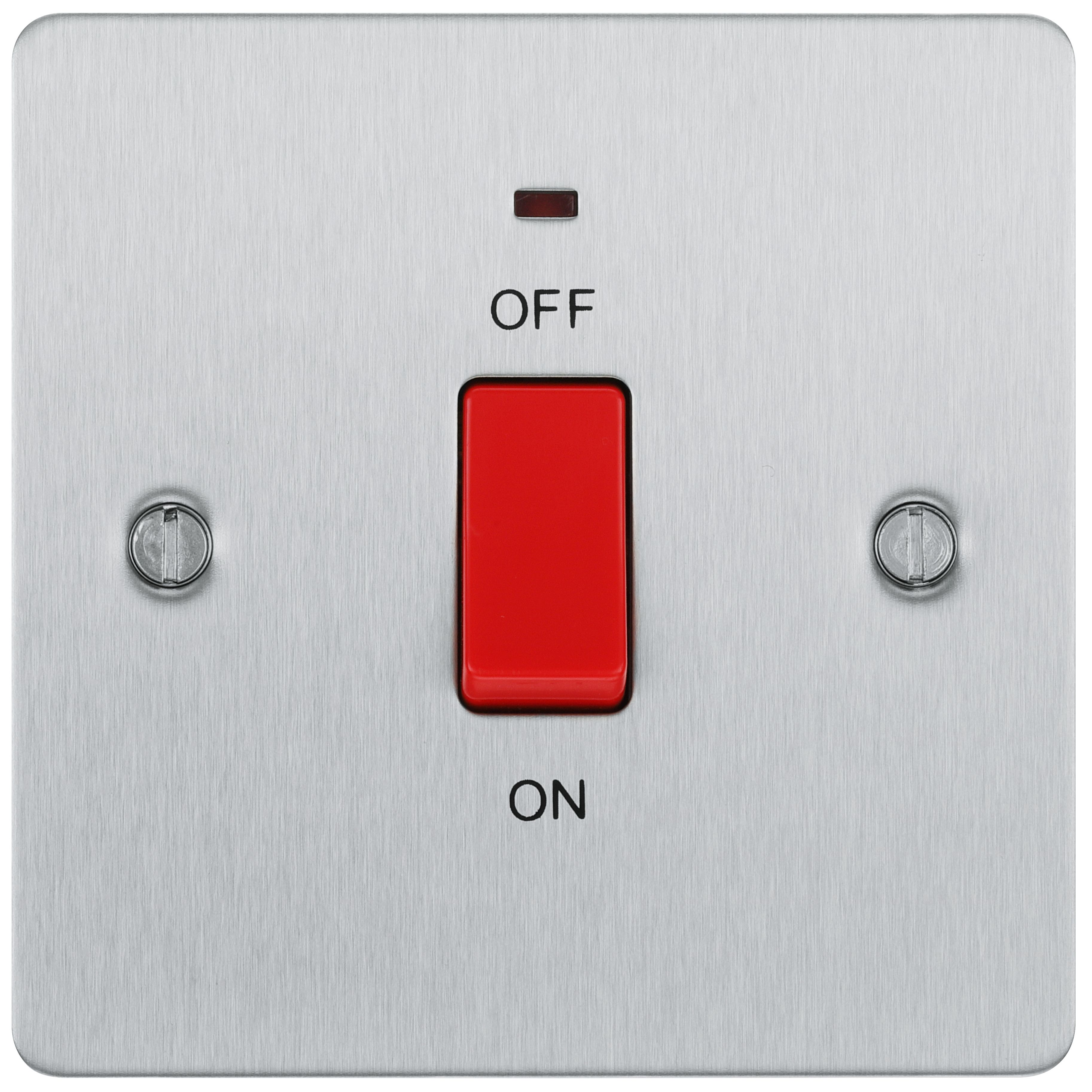 BG 45A Rocker Flat Control switch with LED indicator Matt | DIY at B&Q