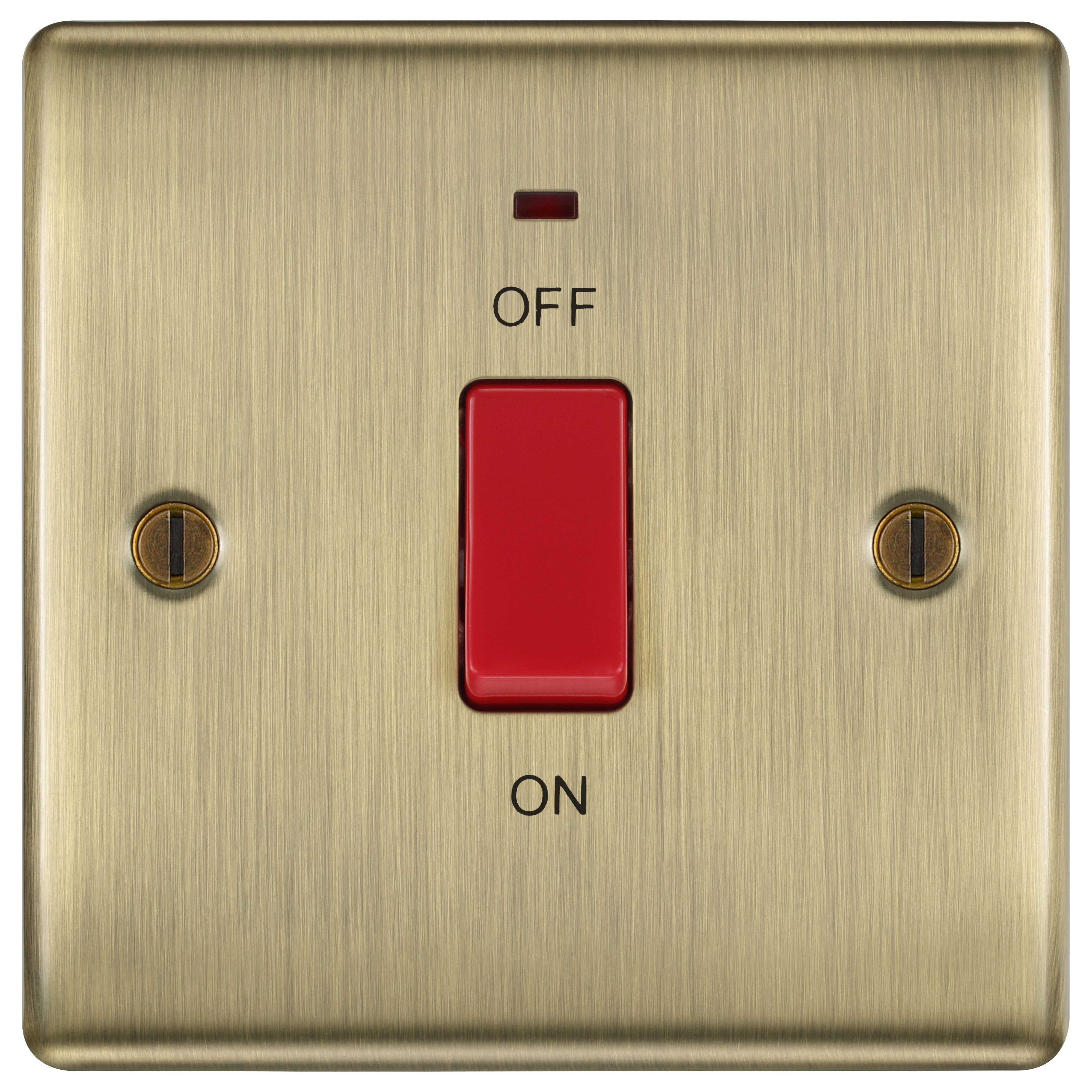 BG 45A Rocker Raised slim Control switch Matt Brass effect
