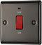 BG 45A Rocker Raised slim Control switch with LED indicator Gloss Black