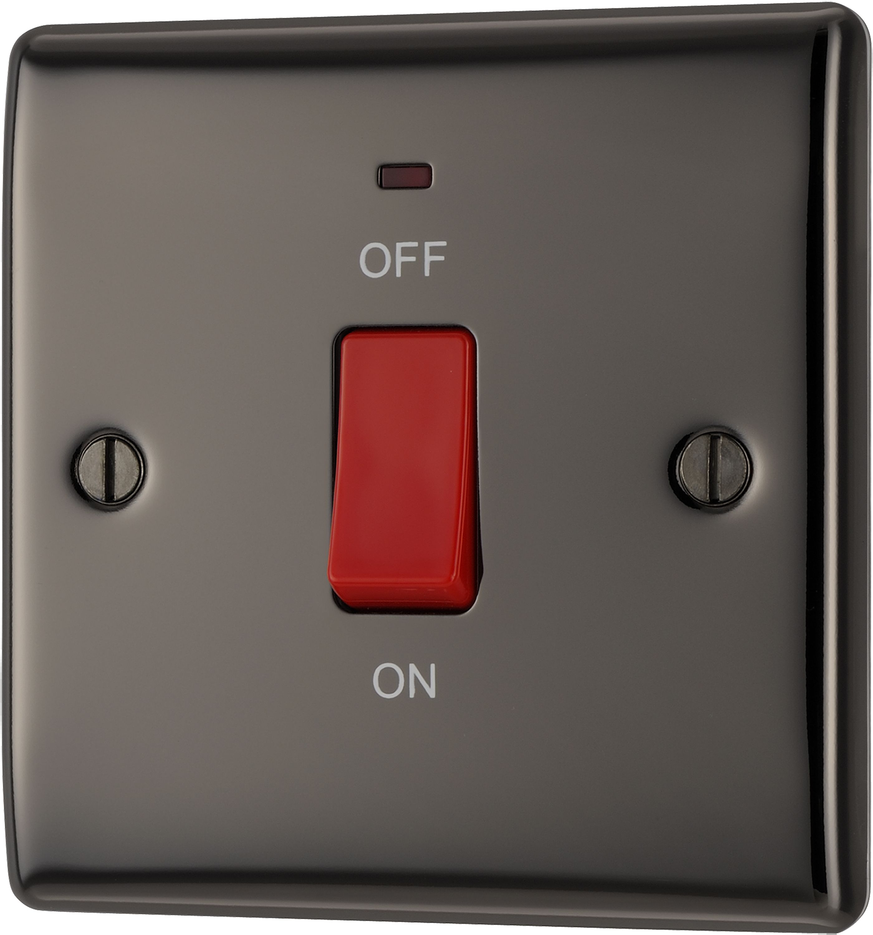 BG 45A Rocker Raised slim Control switch with LED indicator Gloss Black