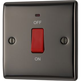 BG 45A Rocker Raised slim Control switch with LED indicator Gloss Black
