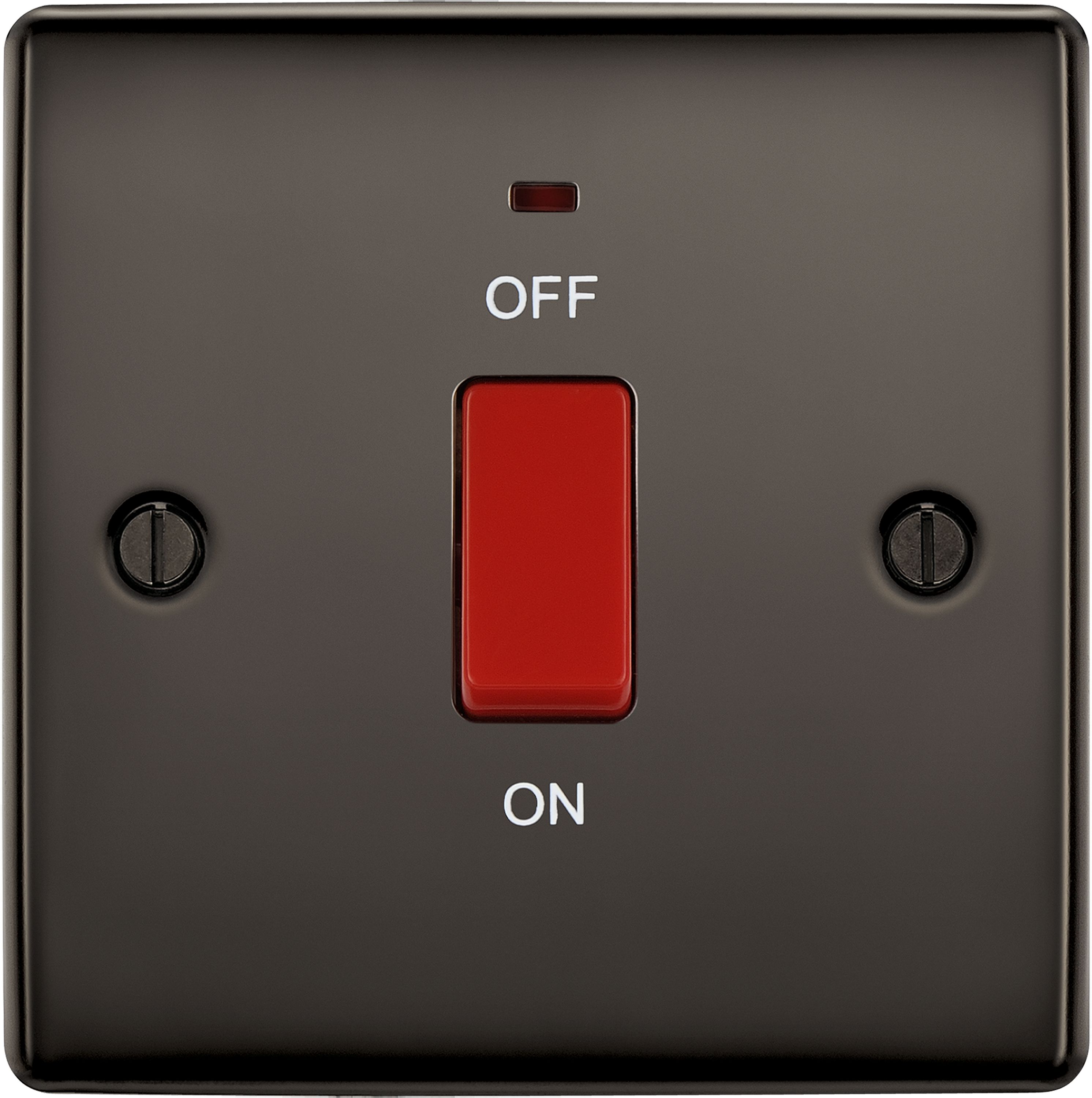 BG 45A Rocker Raised slim Control switch with LED indicator Gloss Black