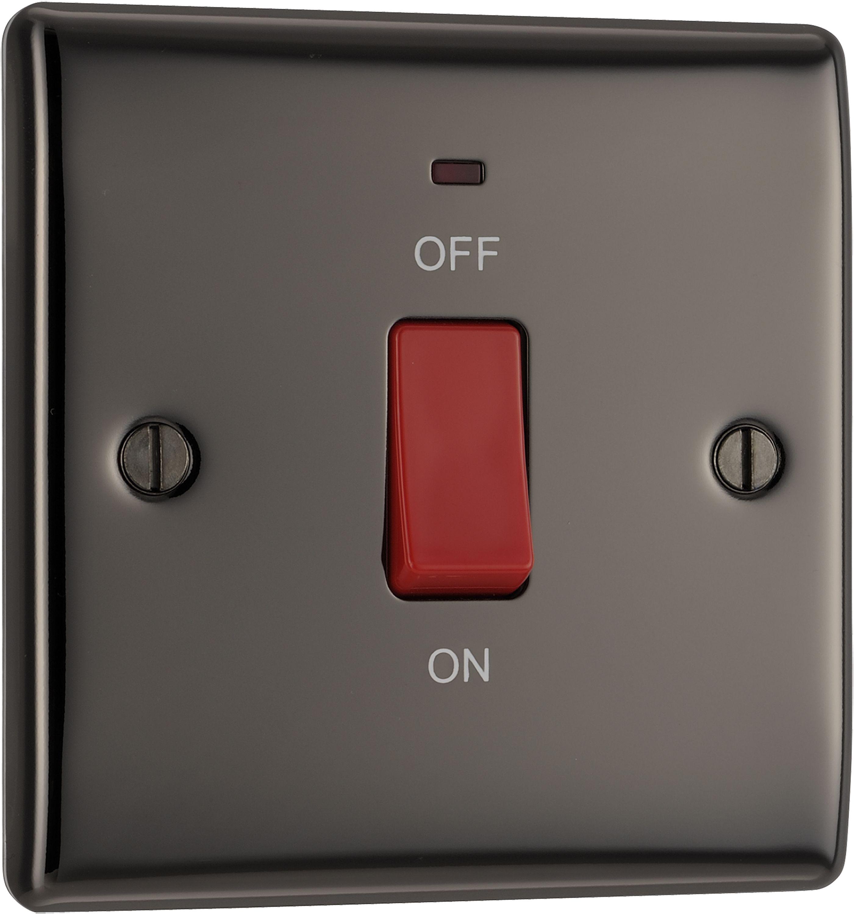 BG 45A Rocker Raised slim Control switch with LED indicator Gloss Black - 3