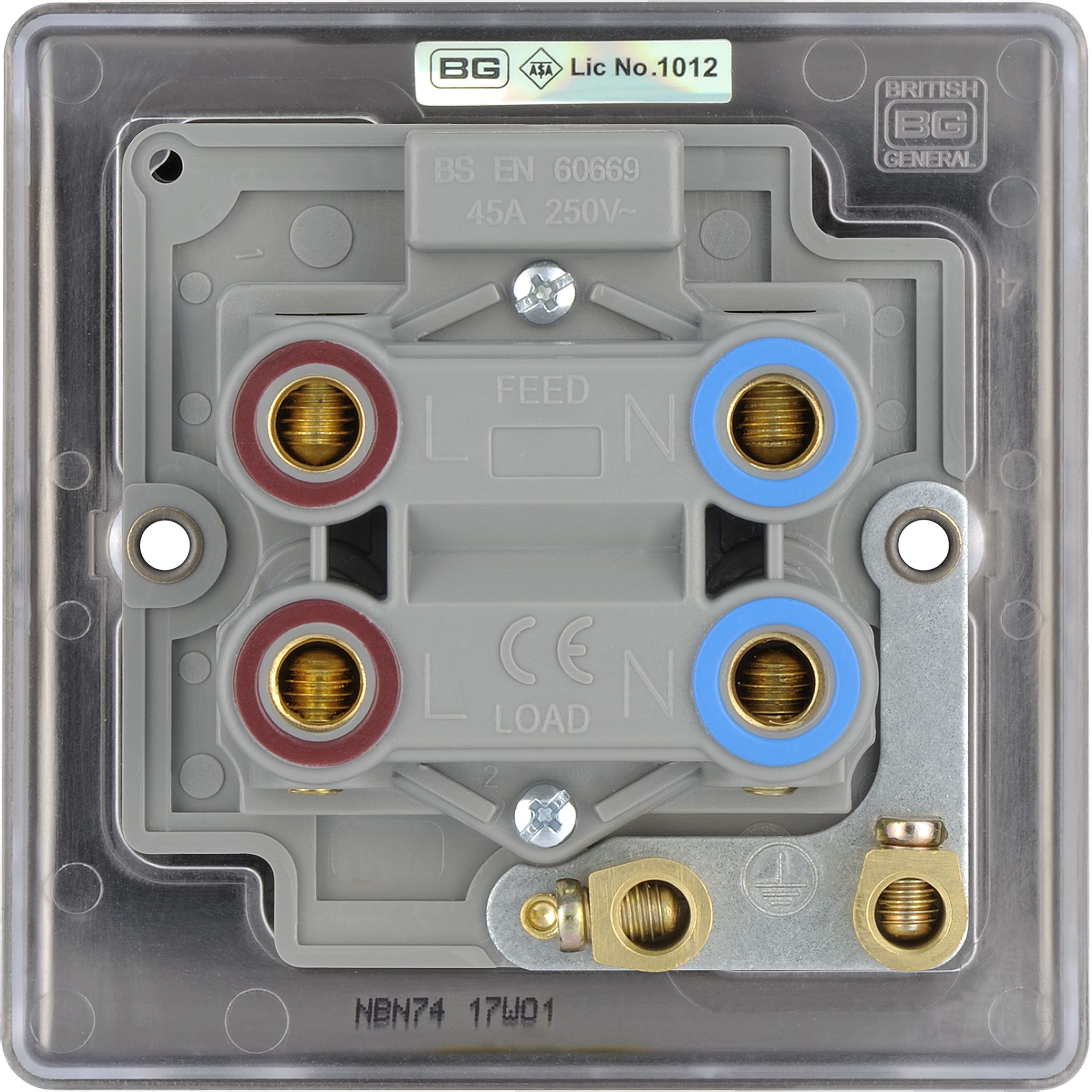 BG 45A Rocker Raised slim Control switch with LED indicator Gloss Black - 4