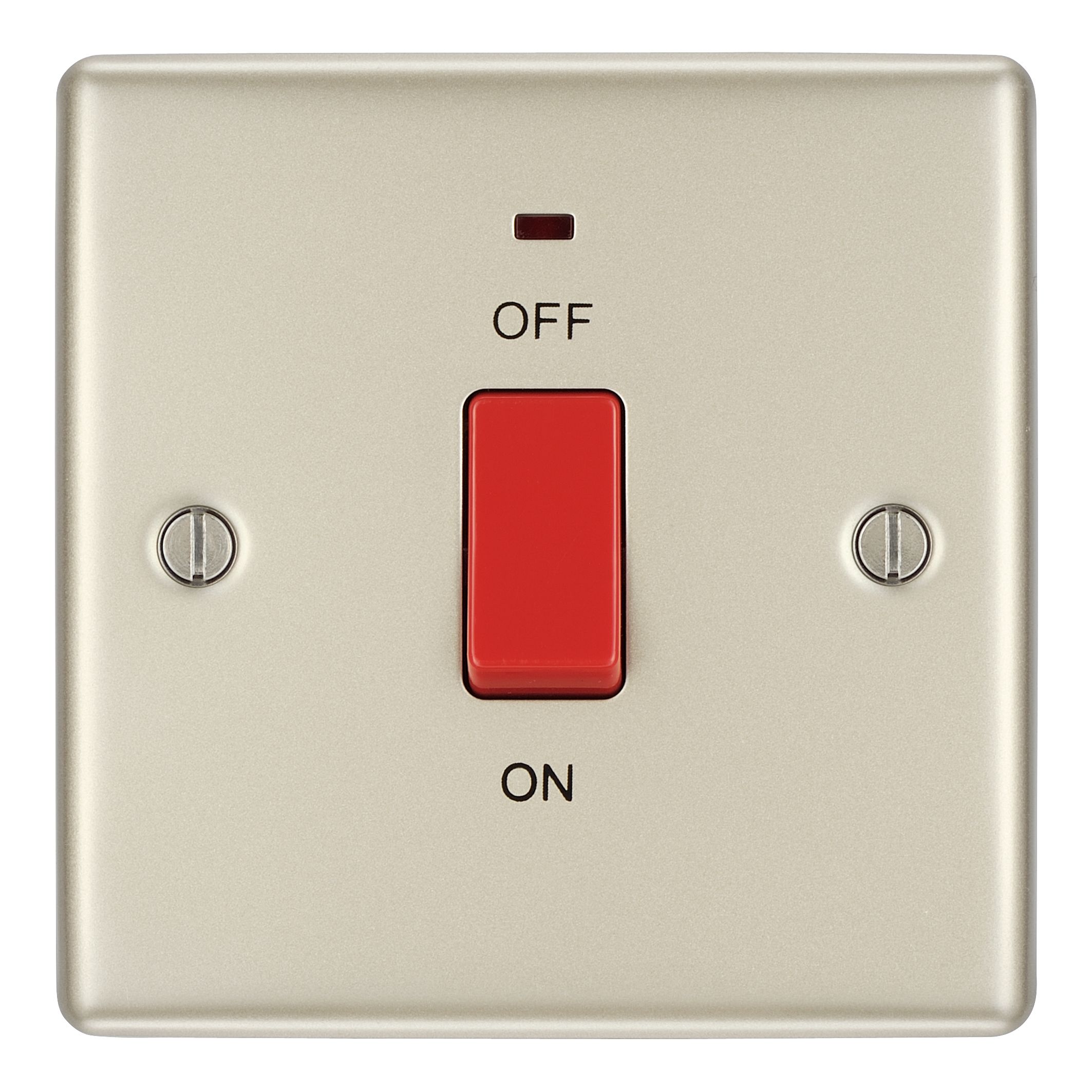 BG 45A Rocker Raised slim Control switch with LED indicator Matt Pearl