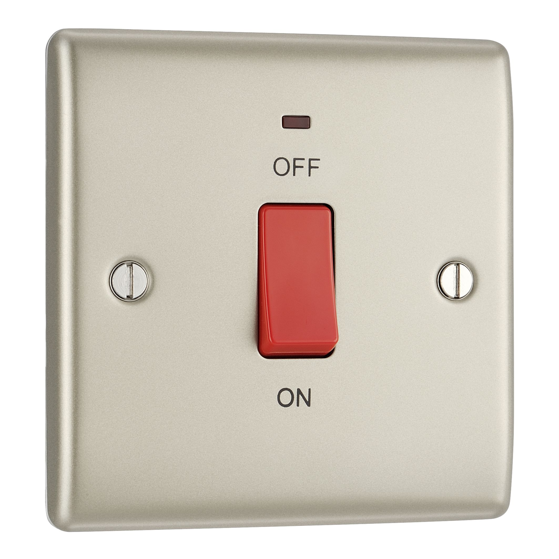 BG 45A Rocker Raised slim Control switch with LED indicator Matt Pearl - 3