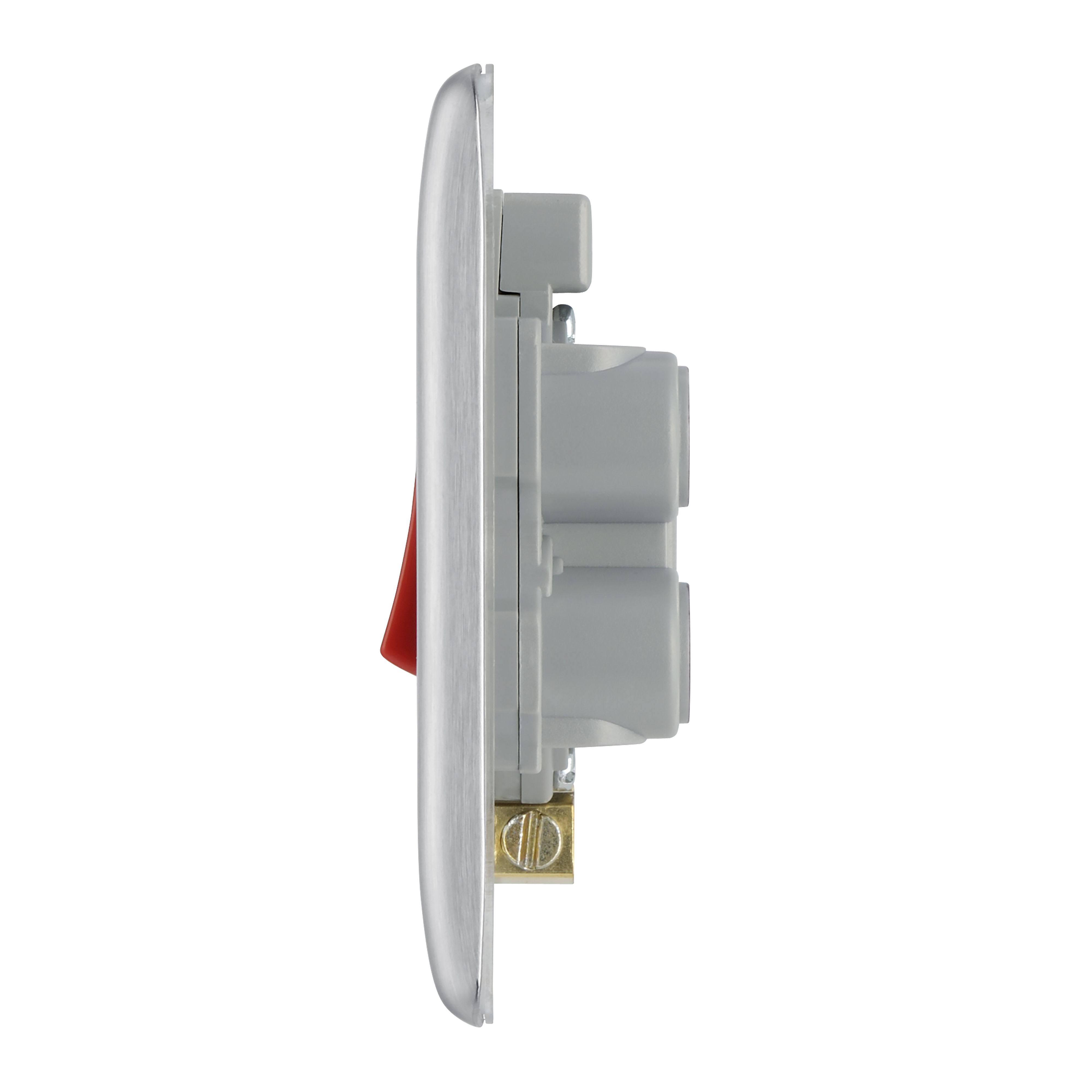 BG 45A Brushed Steel RockervRaised slim Control switch with LED indicator - 6