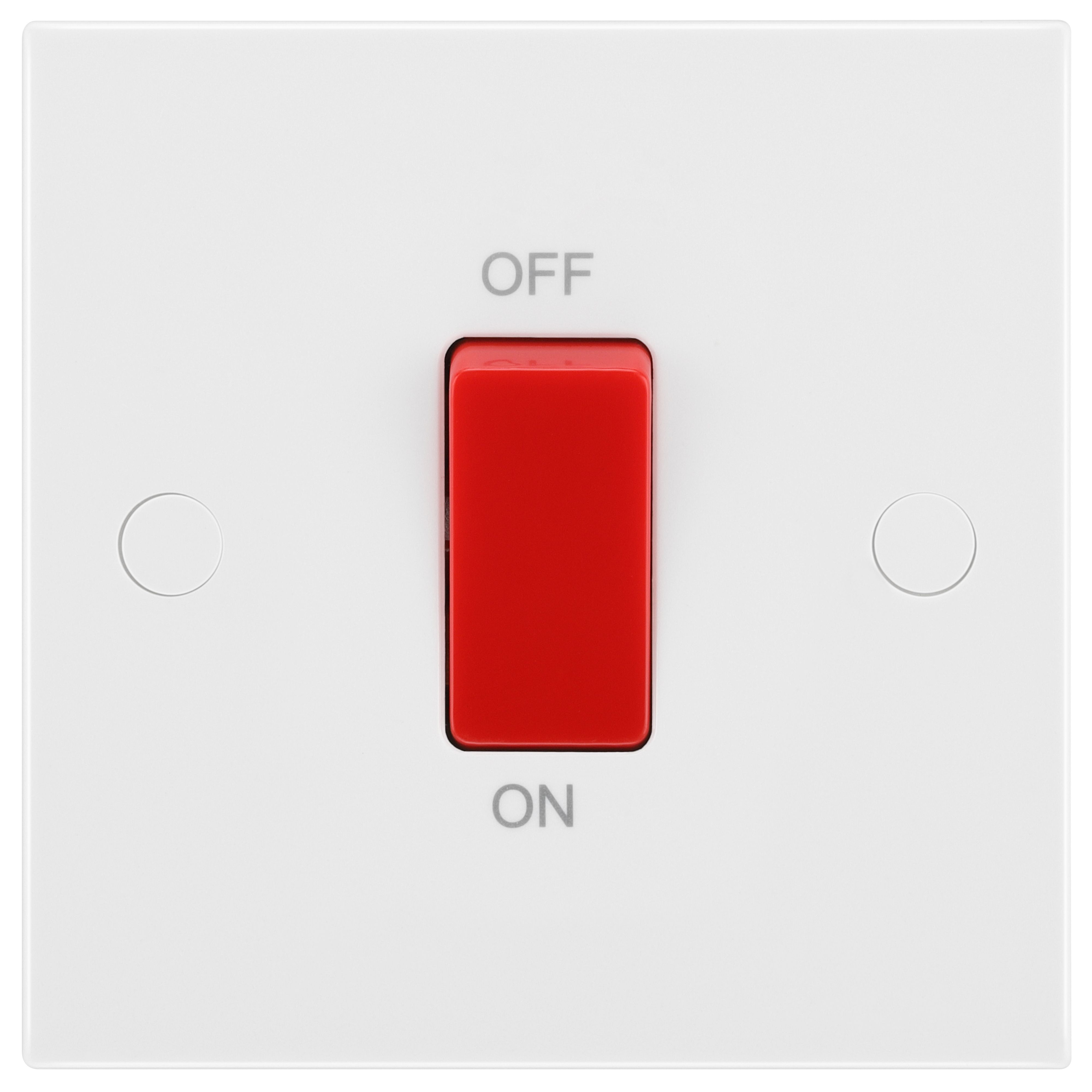 BG 45A Rocker Raised square Control switch Gloss White
