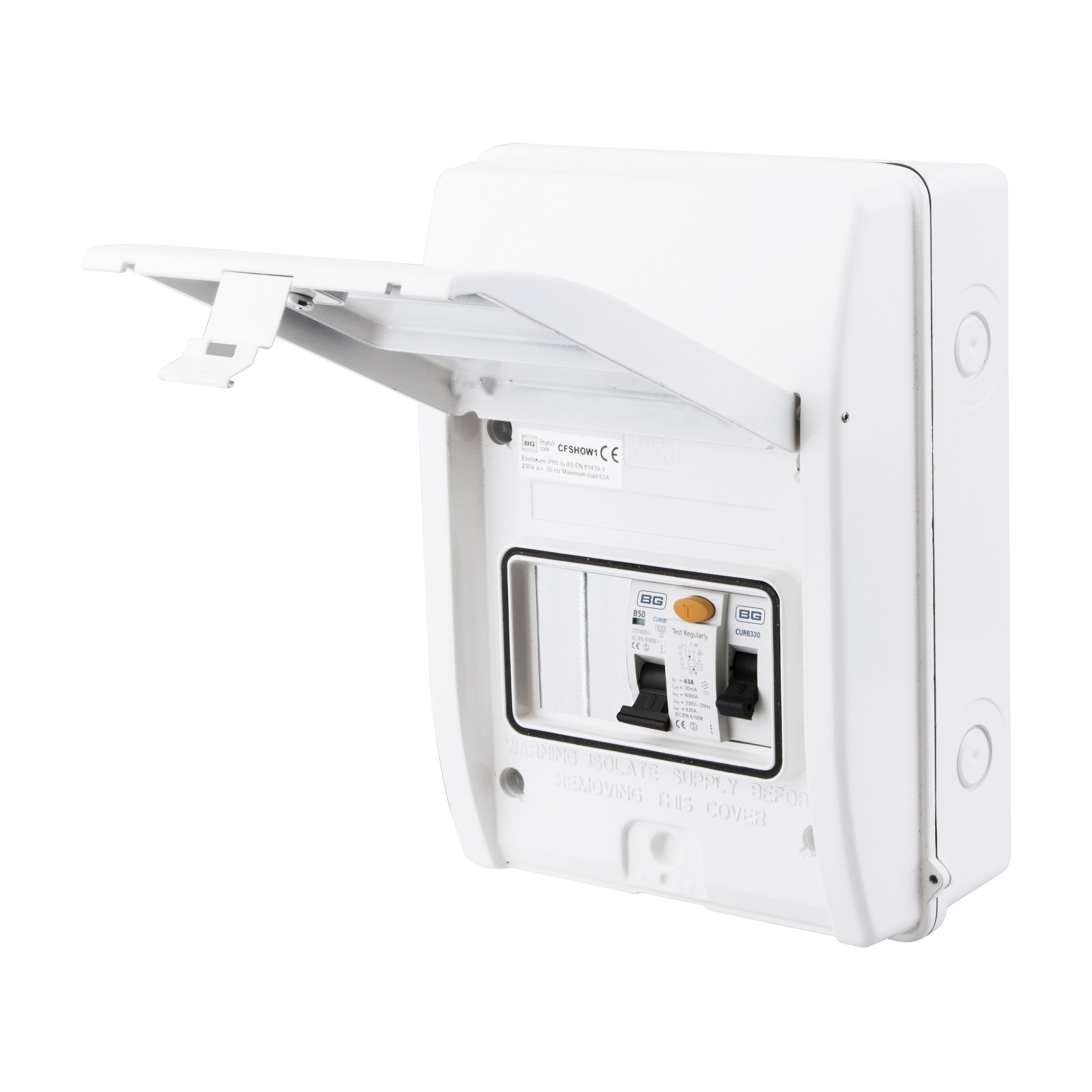 BG 63A 3 way Shower Consumer unit DIY at B&Q