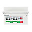 BG 63A 6-way High integrity dual RCD Fully populated domestic consumer unit