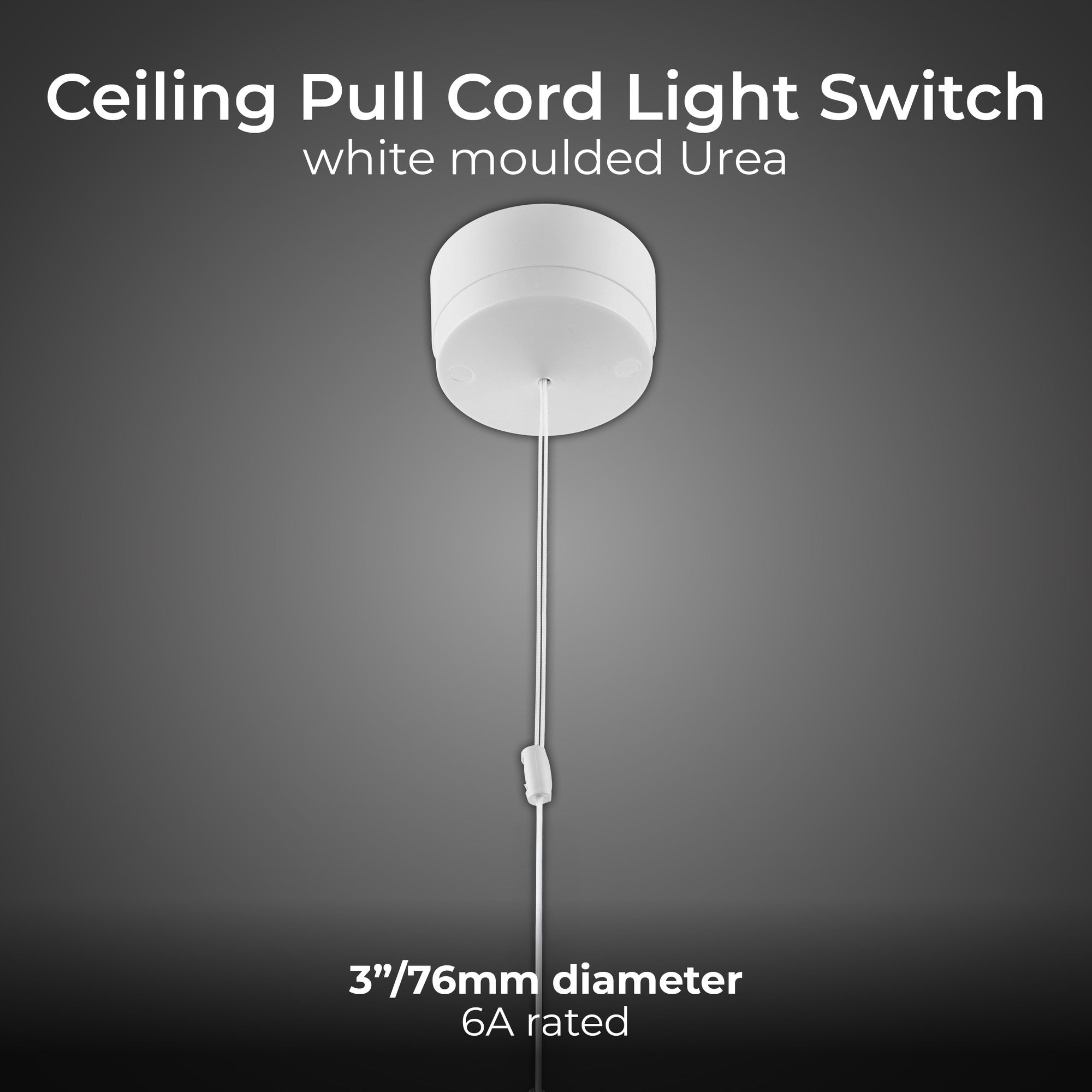UK 6A Ceiling Pull Cord Switch Bathroom Toilet Light Switch - Pull Switch And Li - Foto 5