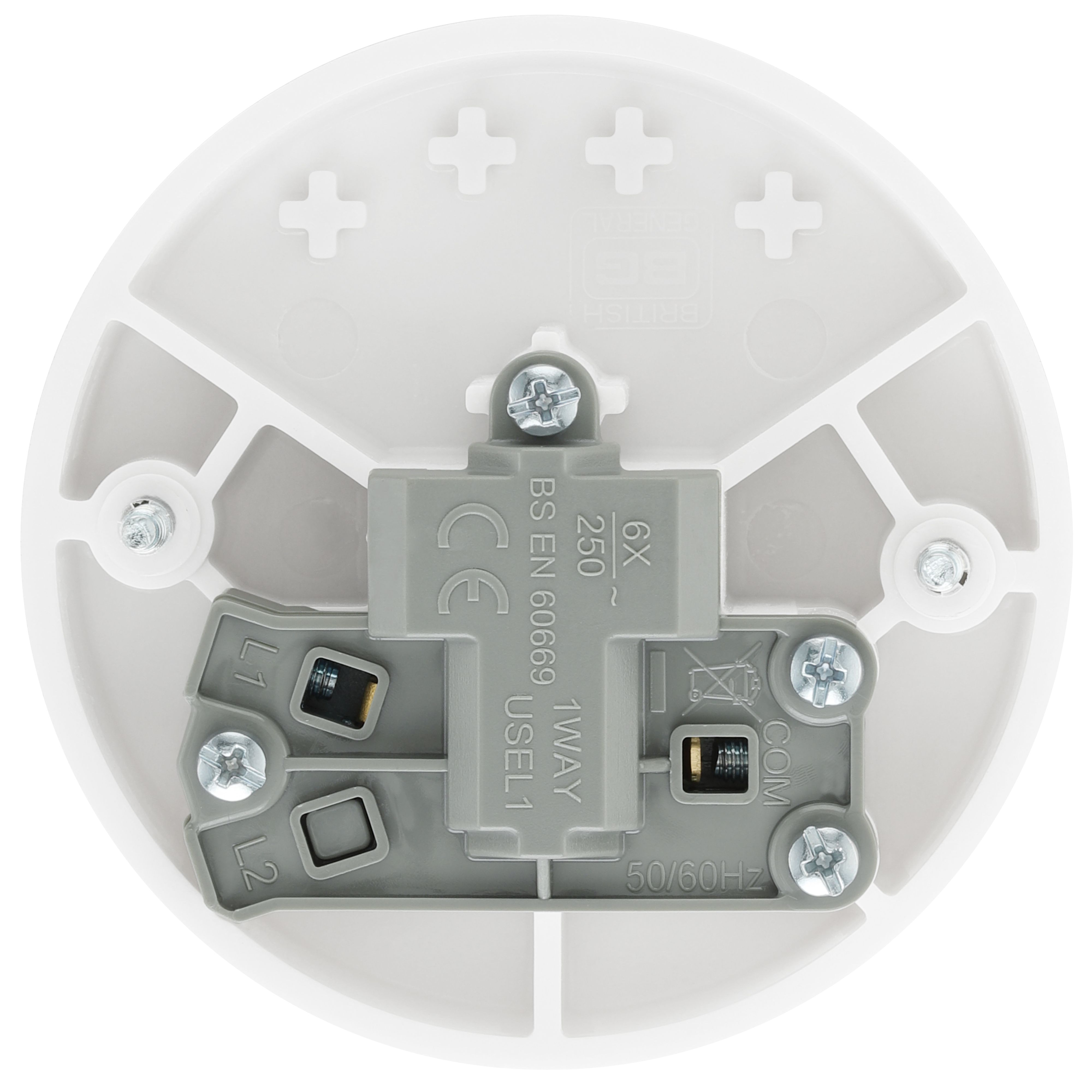 BG 802 6A 2 way White Pull cord switch - 6