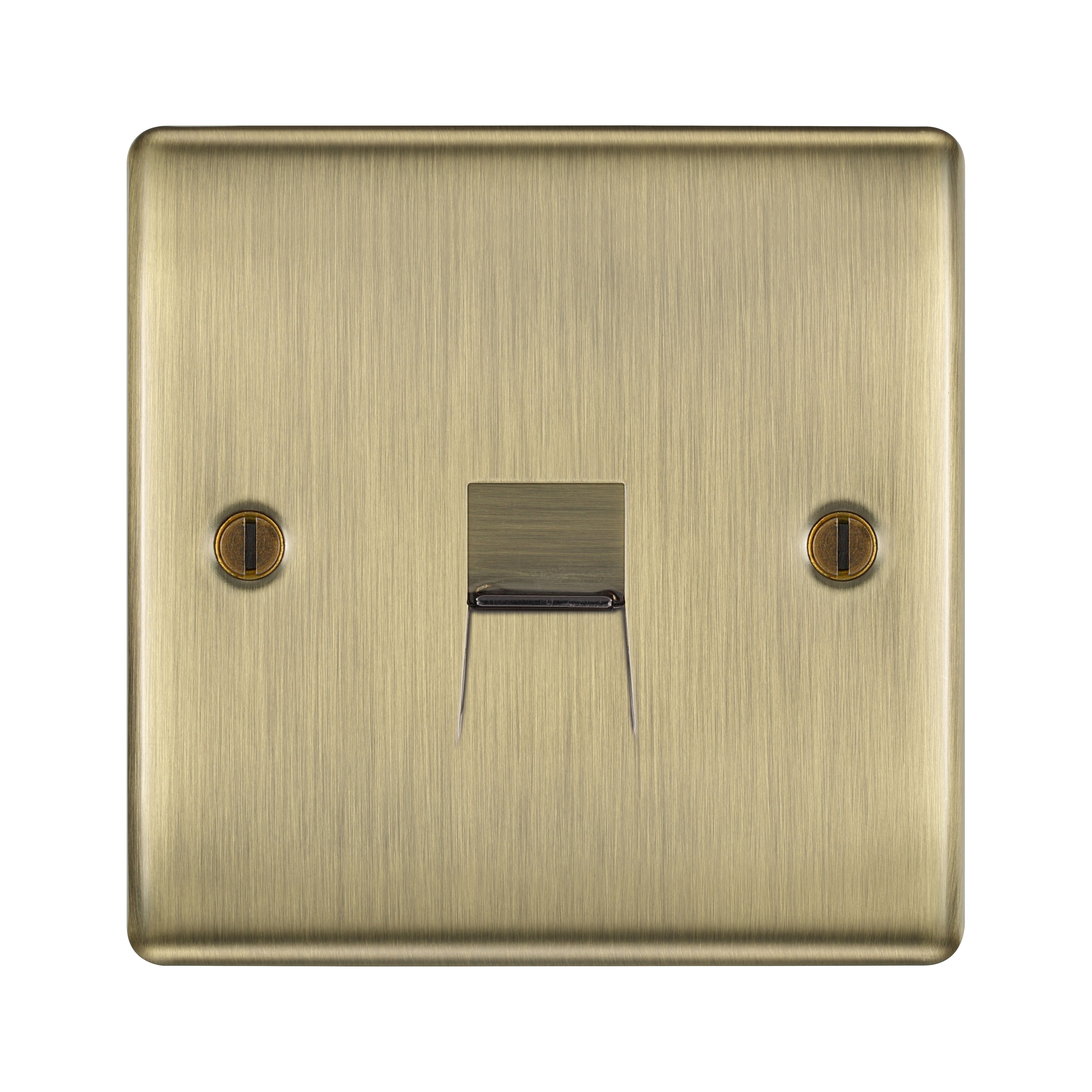 BG Antique Brass 1 gang Slave telephone socket