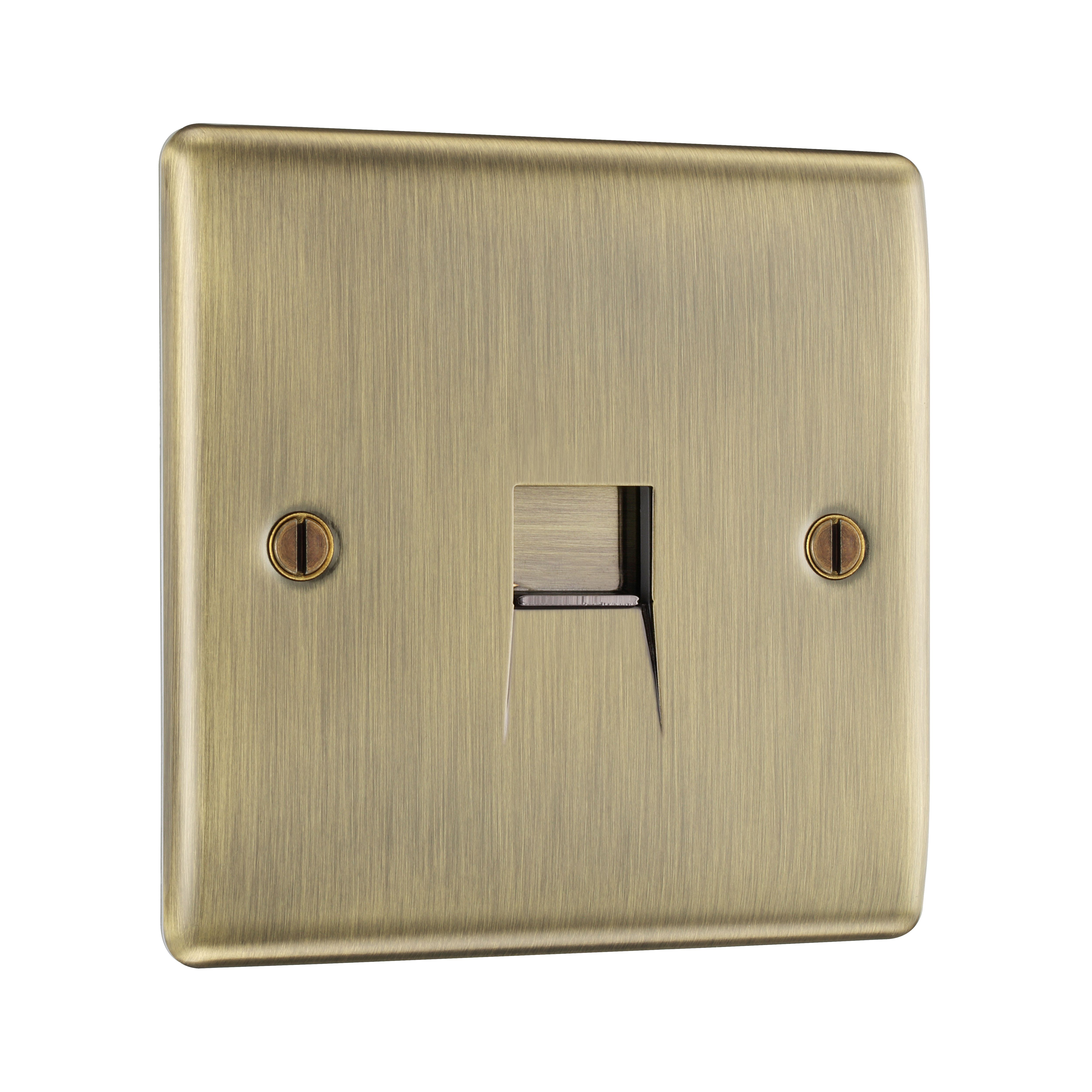 BG Antique Brass 1 gang Slave telephone socket
