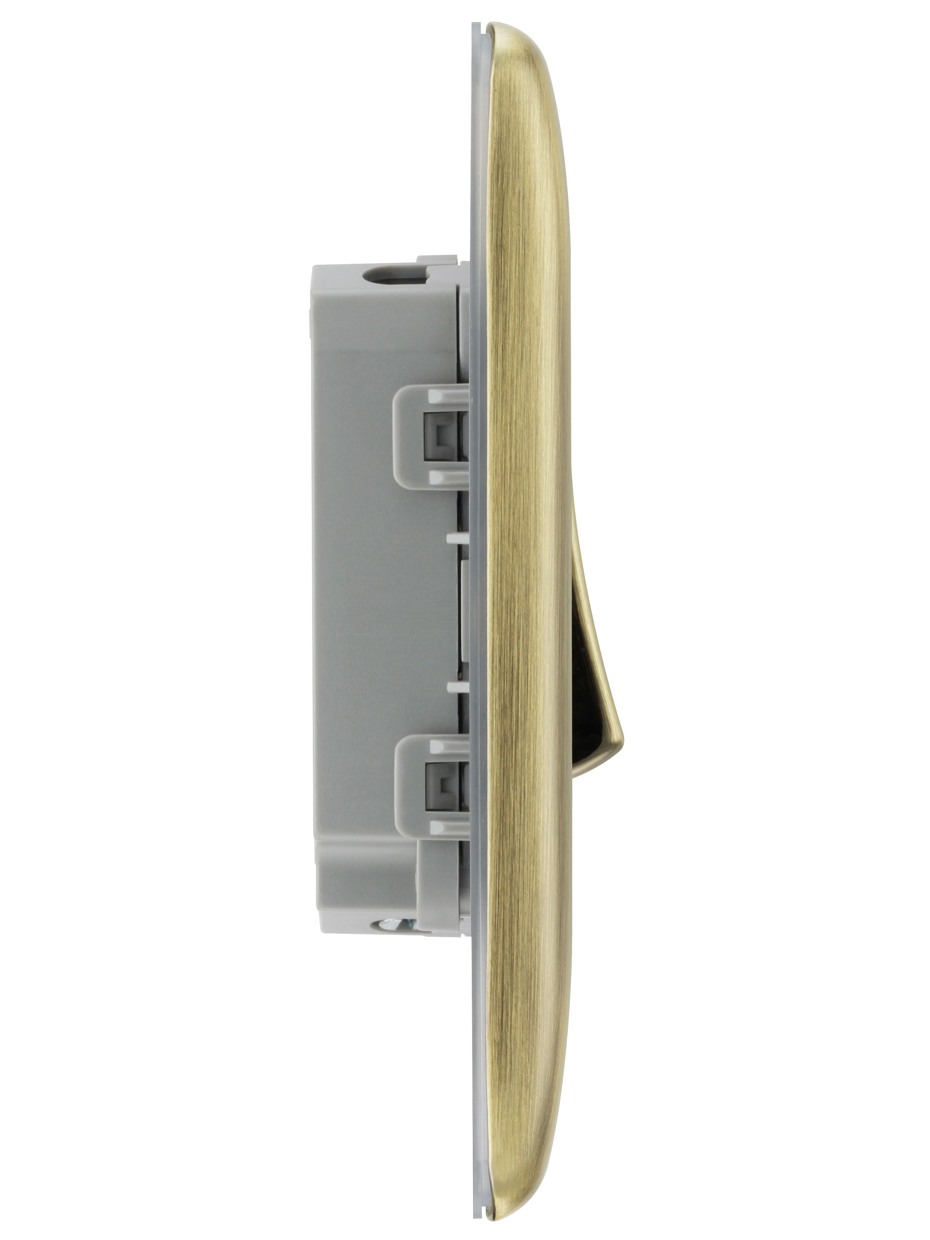 BG Antique Brass 20A 2 way 2 gang Light Switch - 5