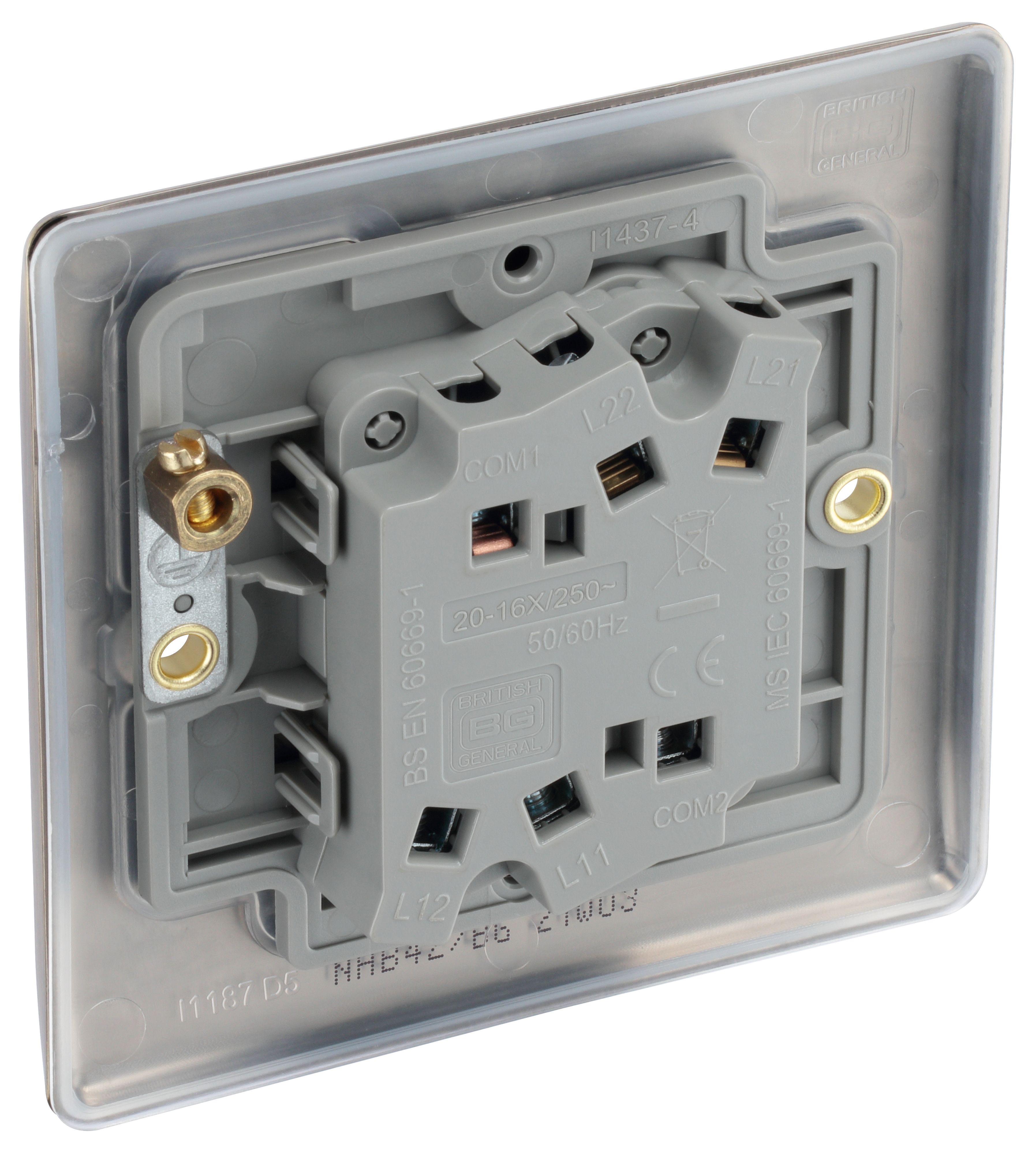 BG Antique Brass 20A 2 way 2 gang Light Switch - 6