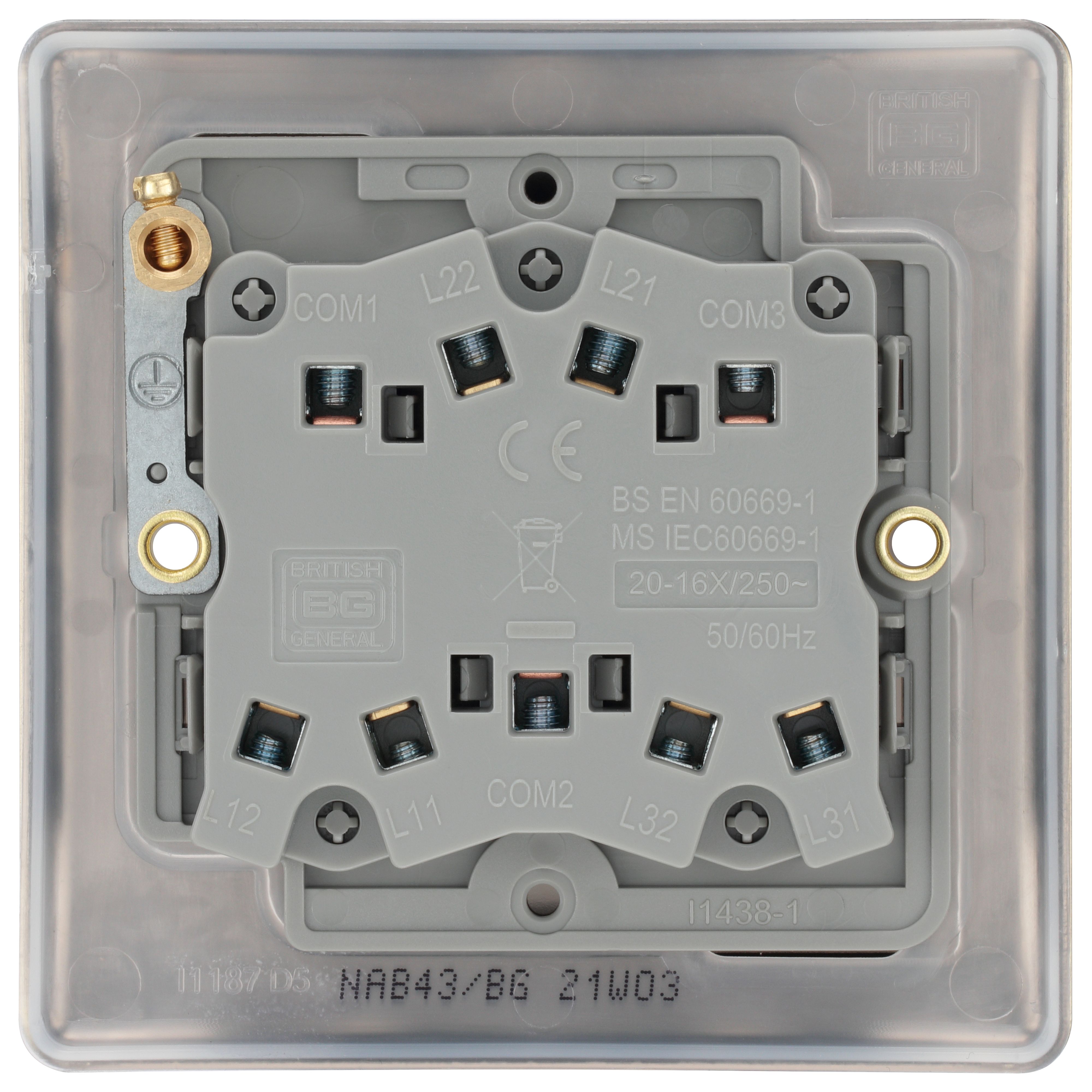 BG Antique Brass 20A 2 way 3 gang Light Switch - 4