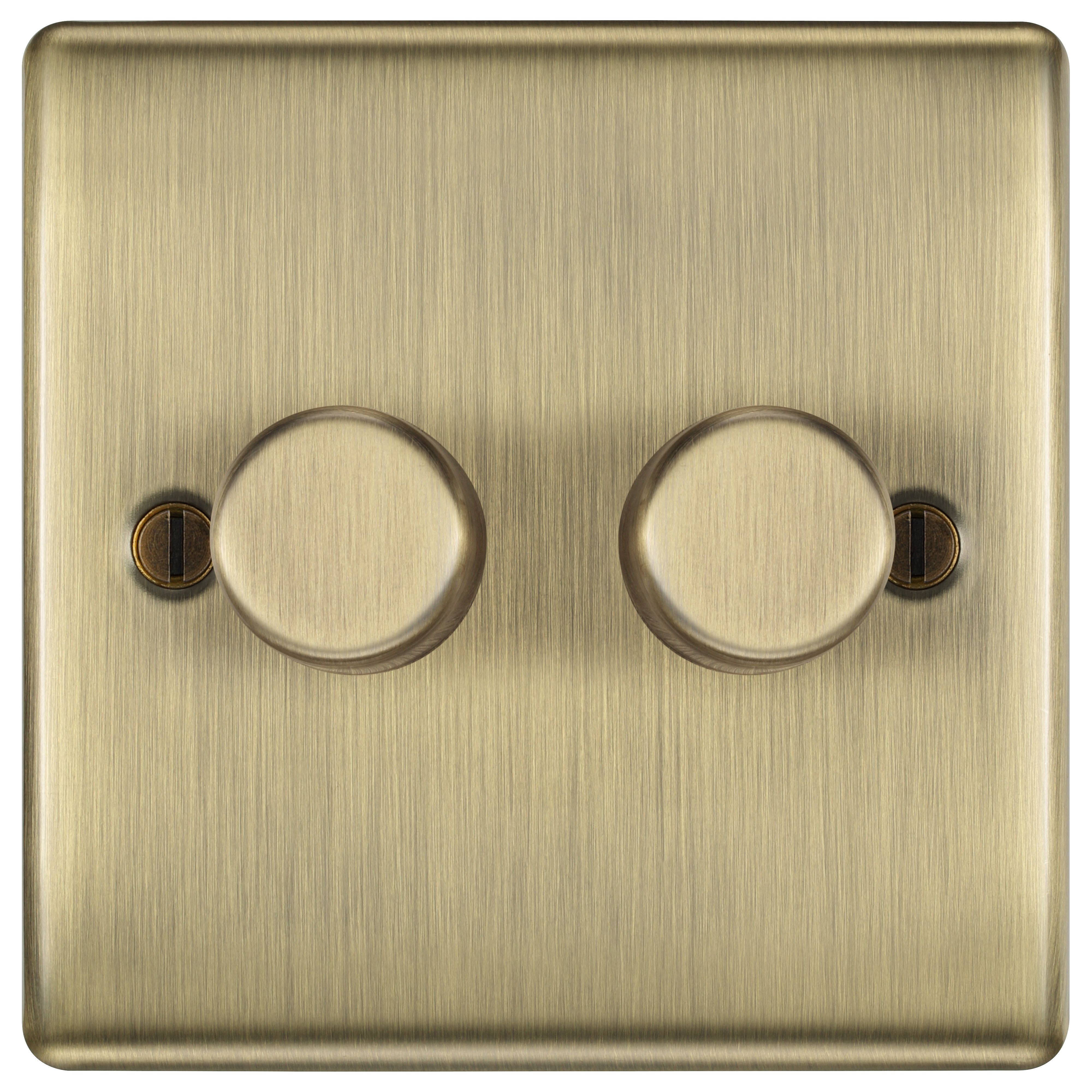 BG Antique Brass profile Double 2 way 400W Dimmer switch