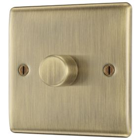 BG Antique Brass profile Single 2 way 400W Dimmer switch