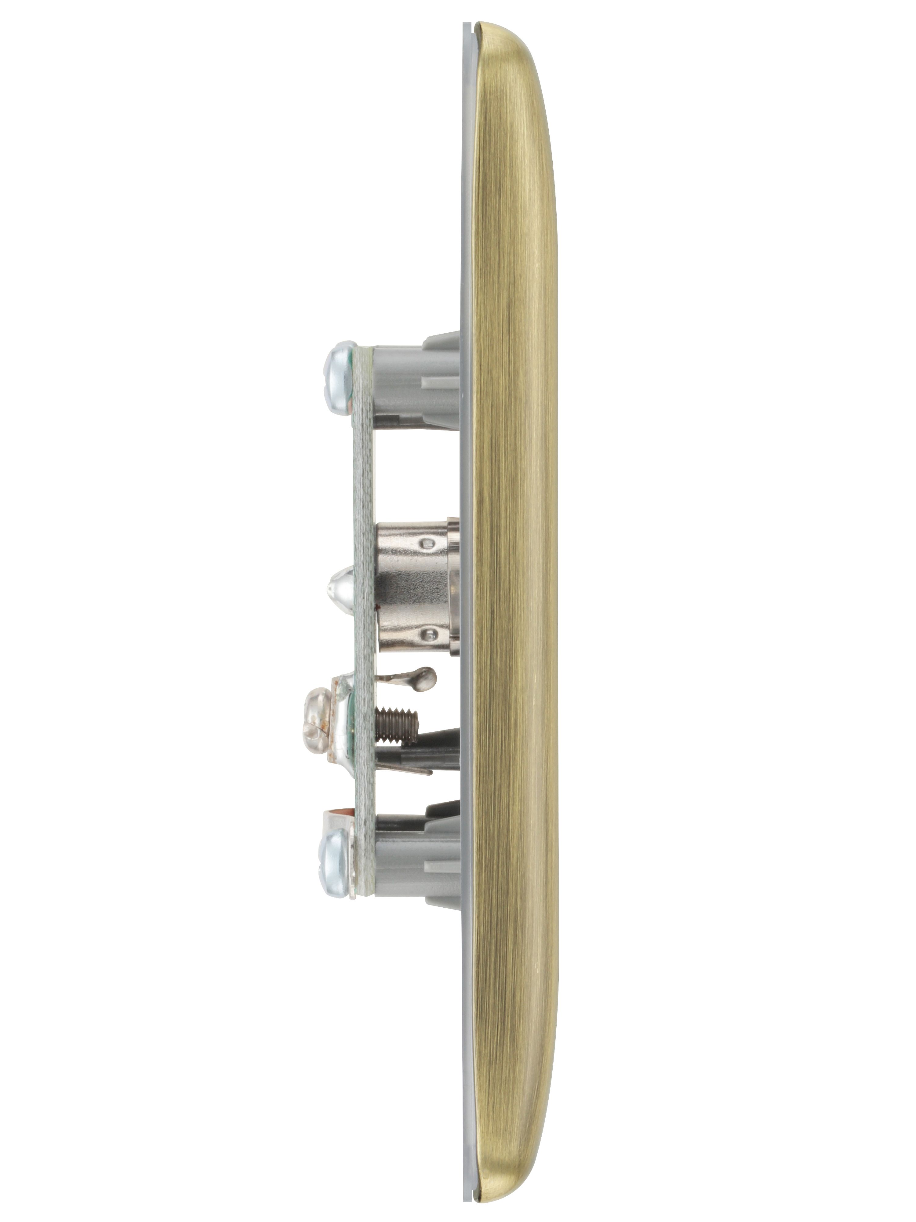 BG Antique Brass Semi-flush Single TV socket - 5