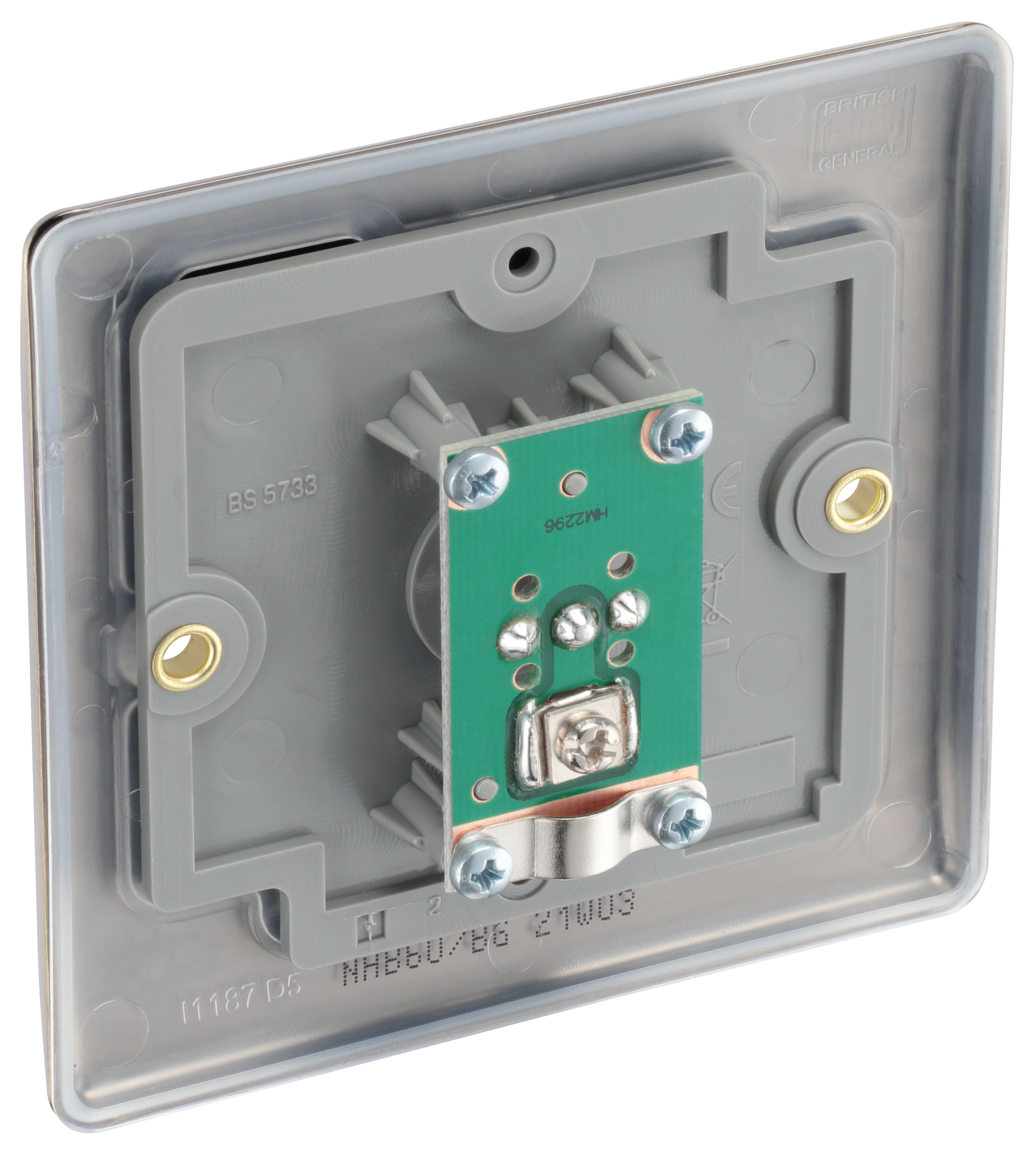 BG Antique Brass Semi-flush Single TV socket - 6