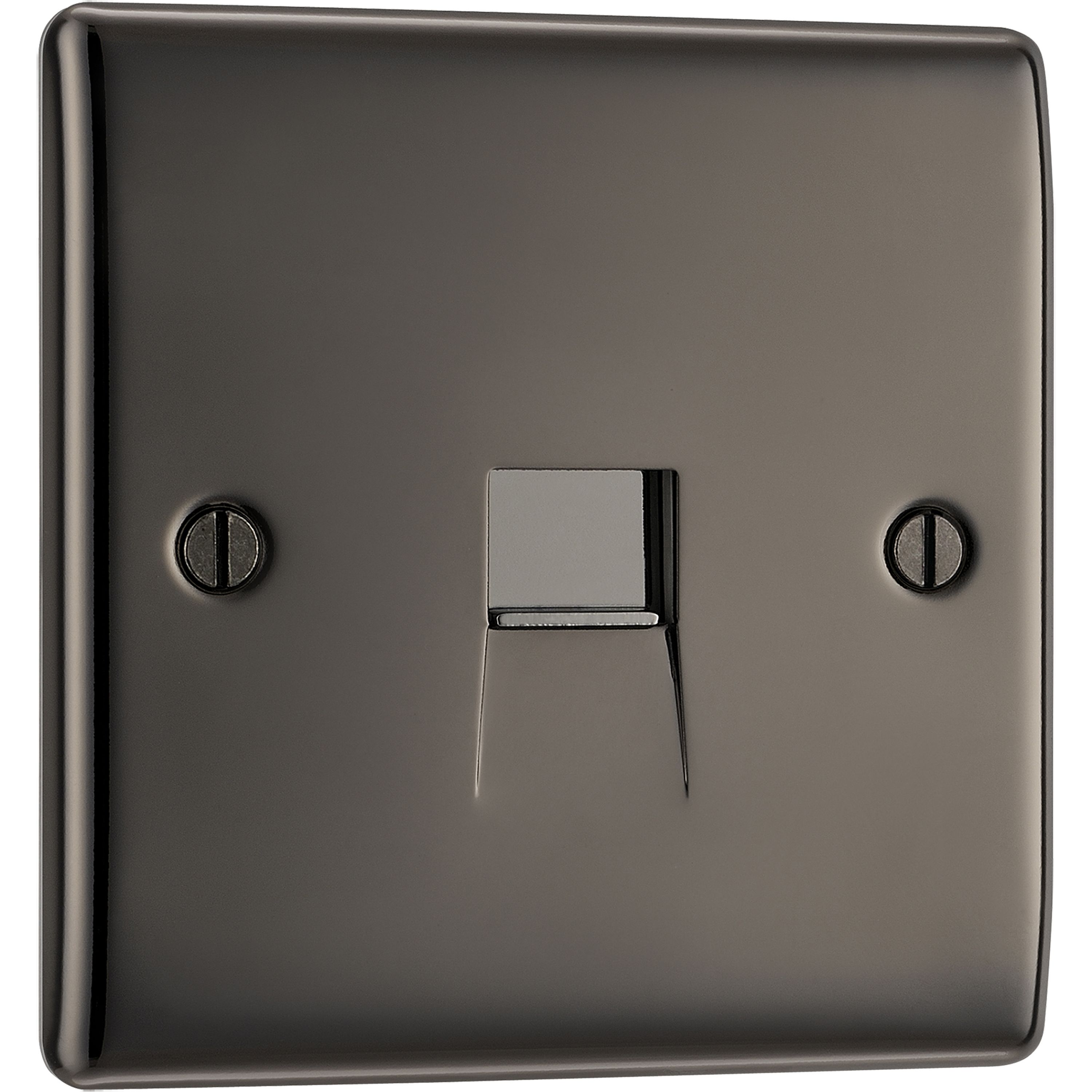 BG Black Nickel 1 gang Master telephone socket