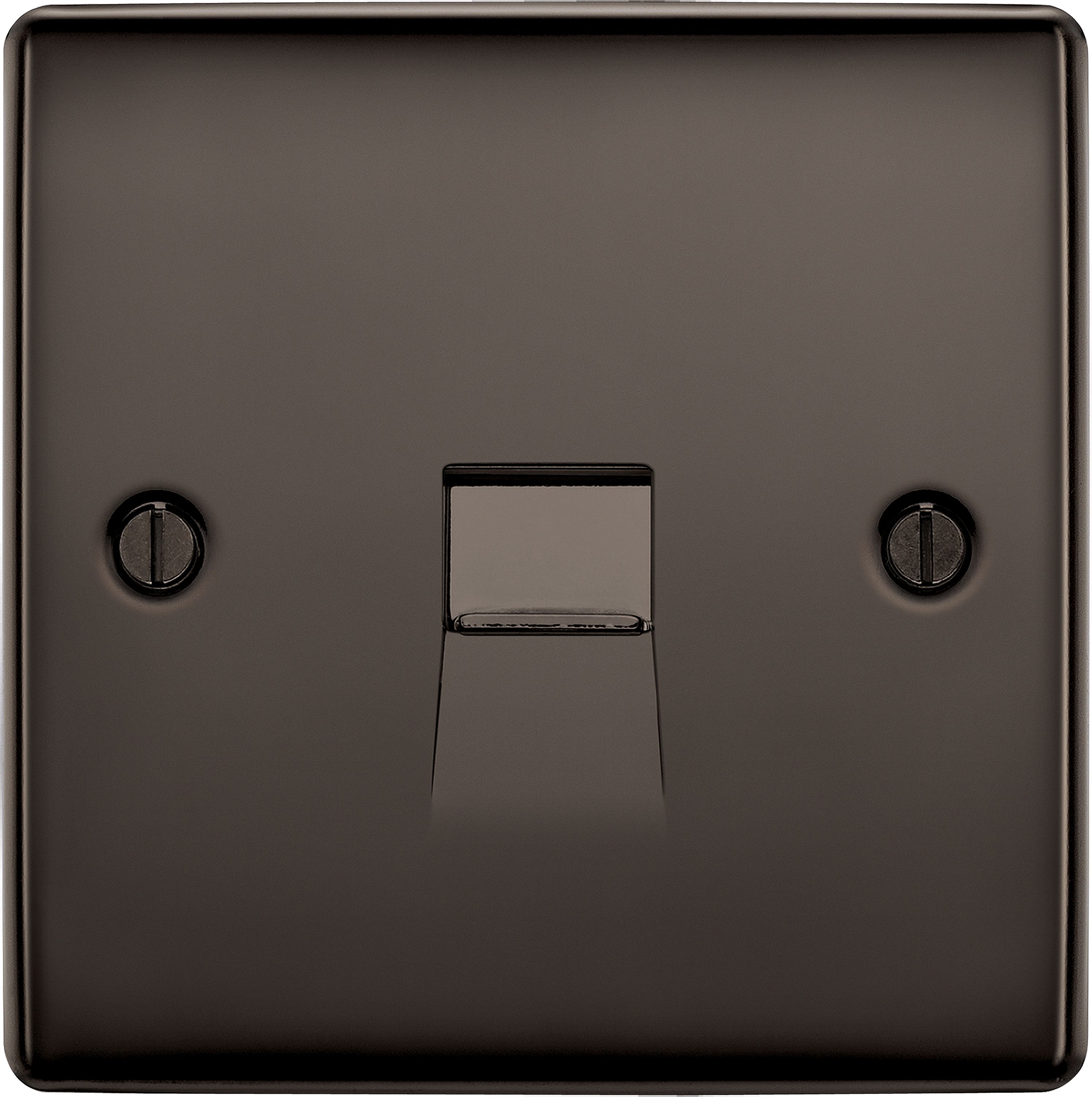 BG Black Nickel 1 gang Slave telephone socket