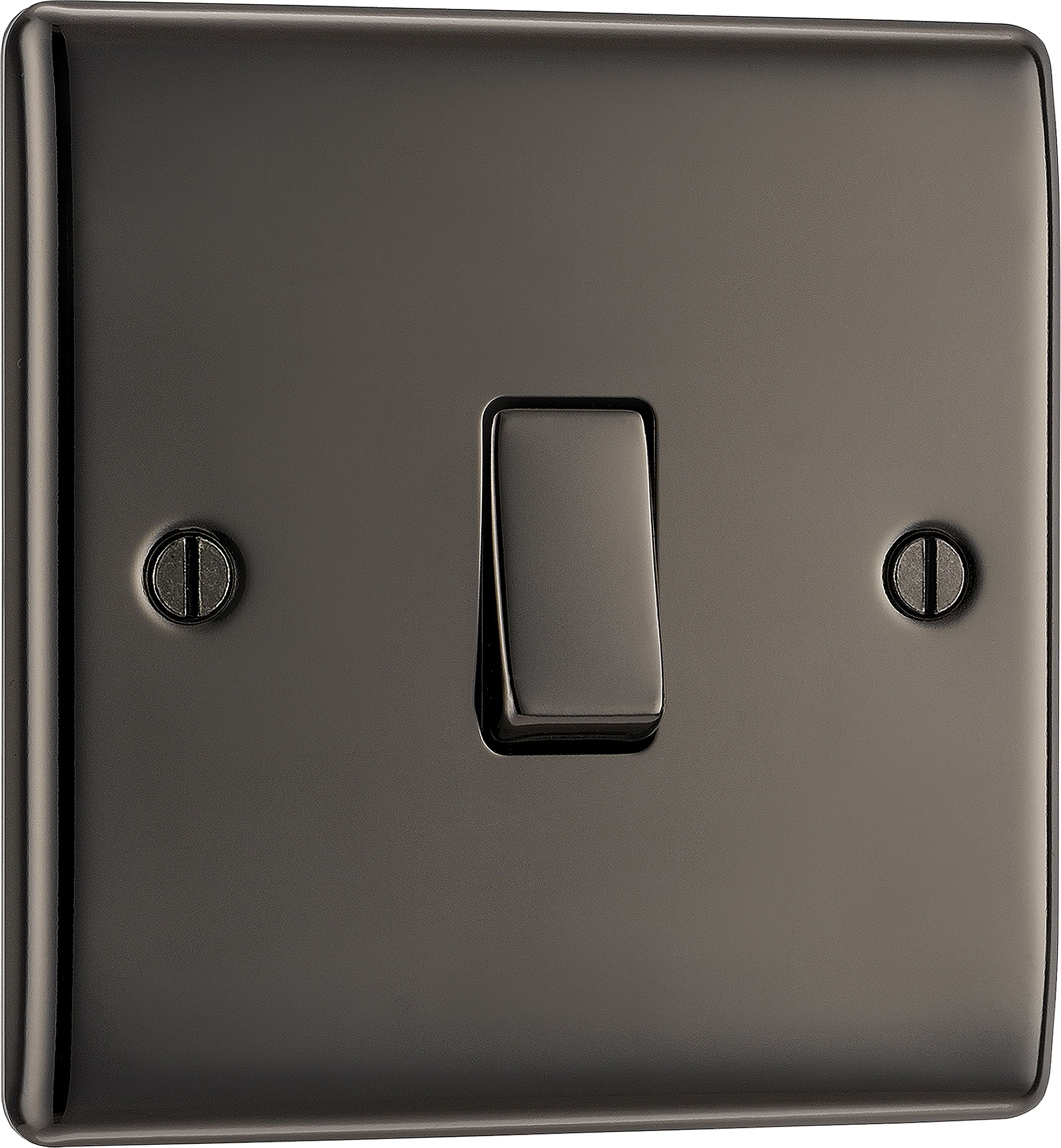 BG Black Nickel Switch 1 Gang Intermediate 16AX - 3