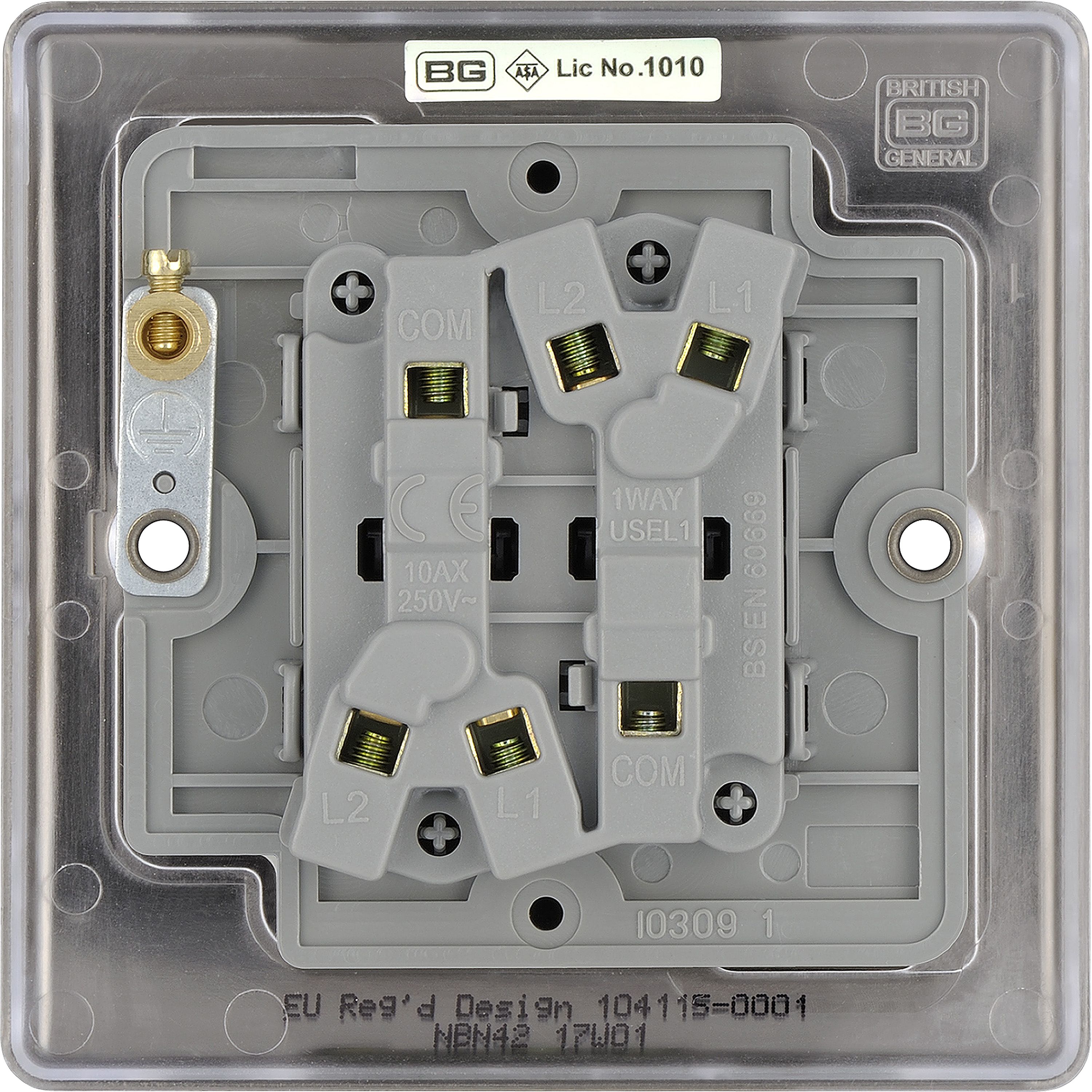 BG Black Nickel 20A 2 way 2 gang Light Switch