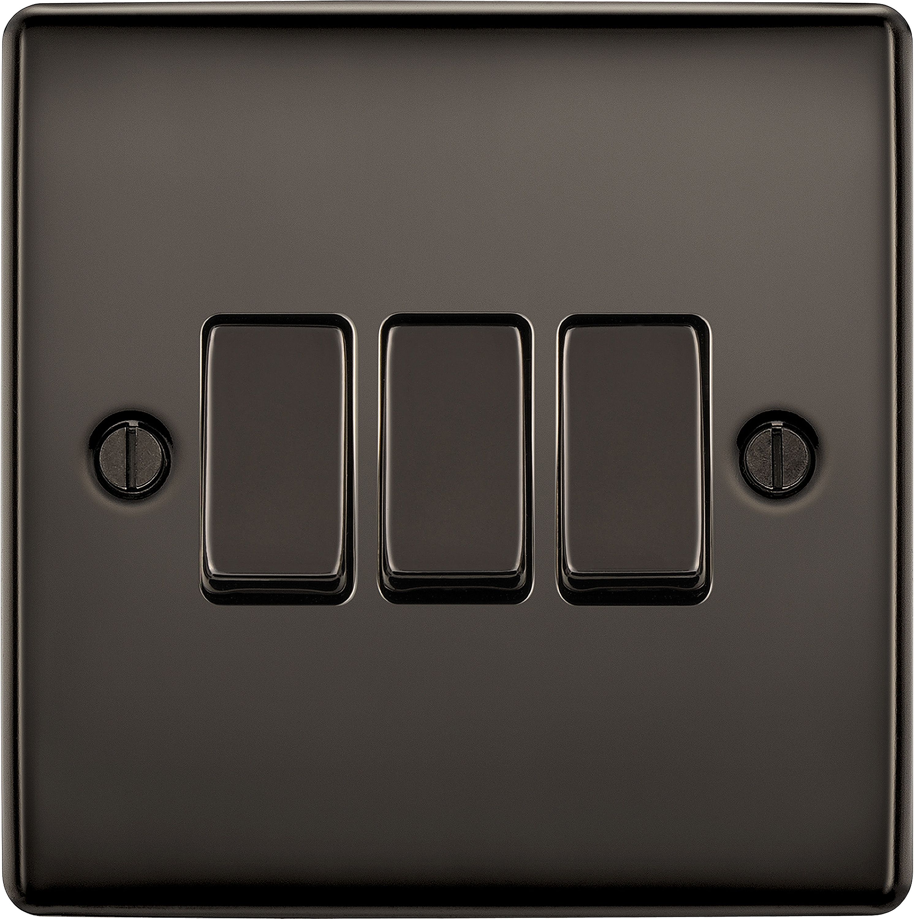 BG Black Nickel 20A 2 way 3 gang Light Switch
