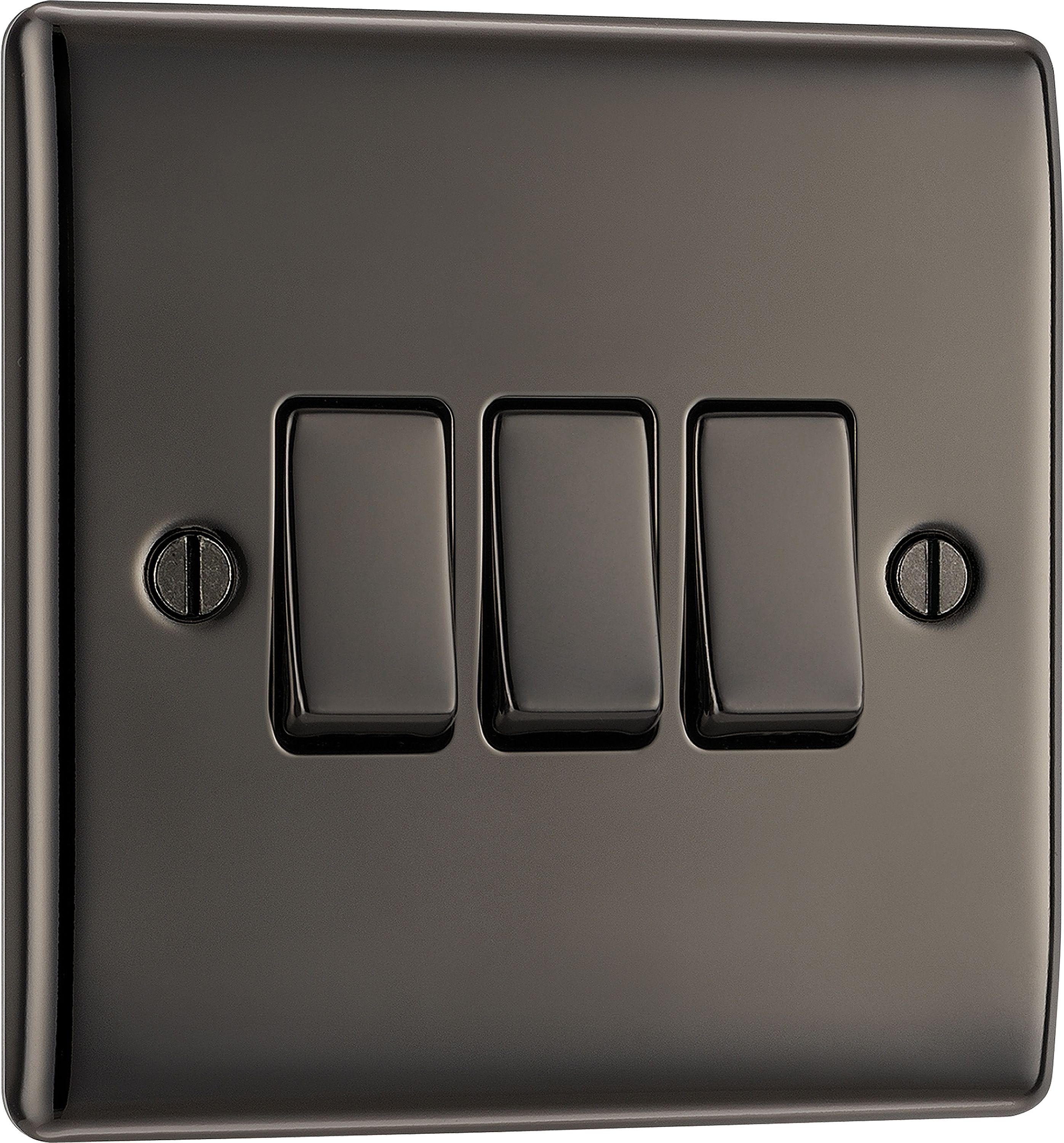 BG Black Nickel 20A 2 way 3 gang Light Switch