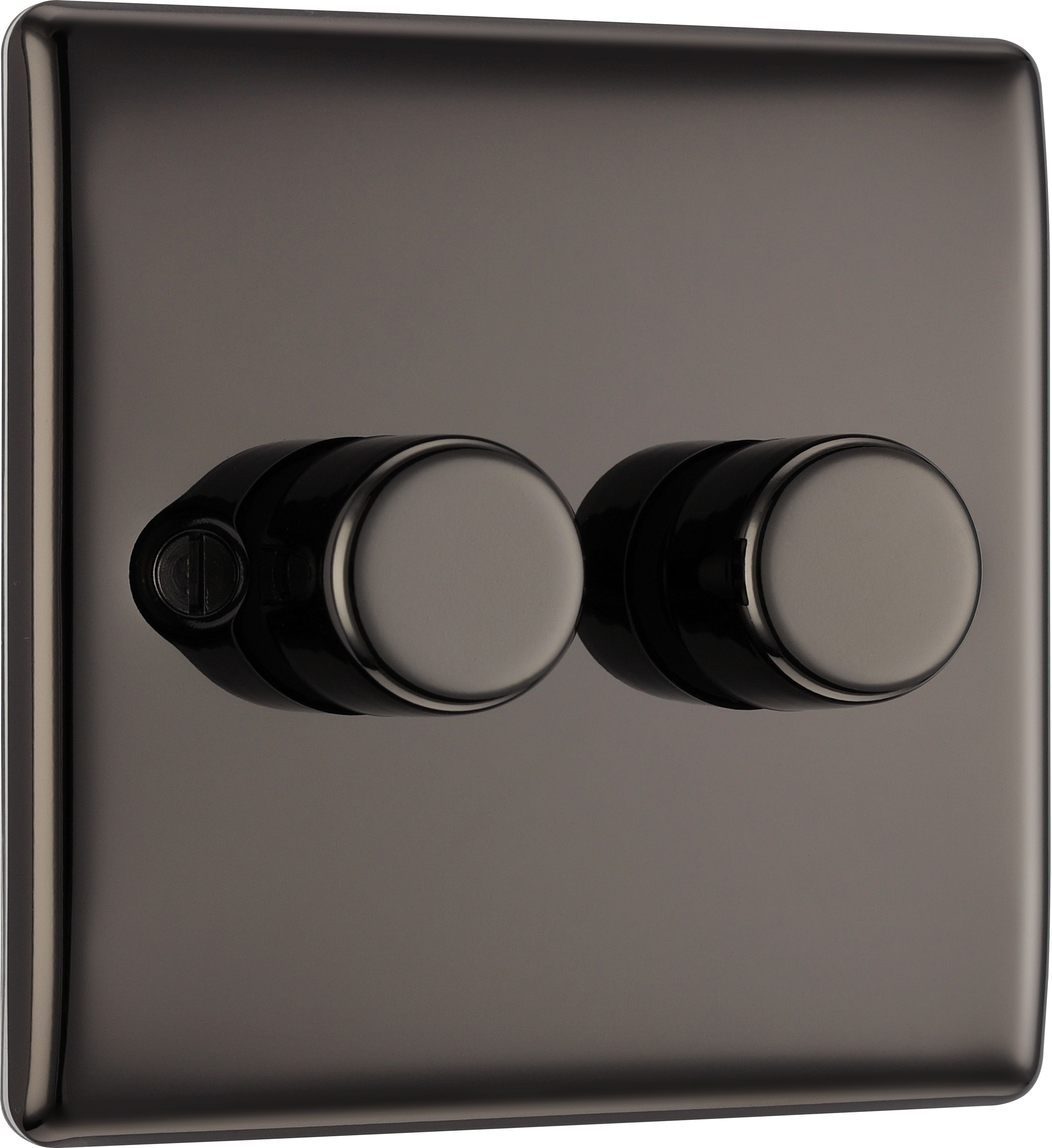 BG Black Nickel profile Double 2 way 400W Dimmer switch