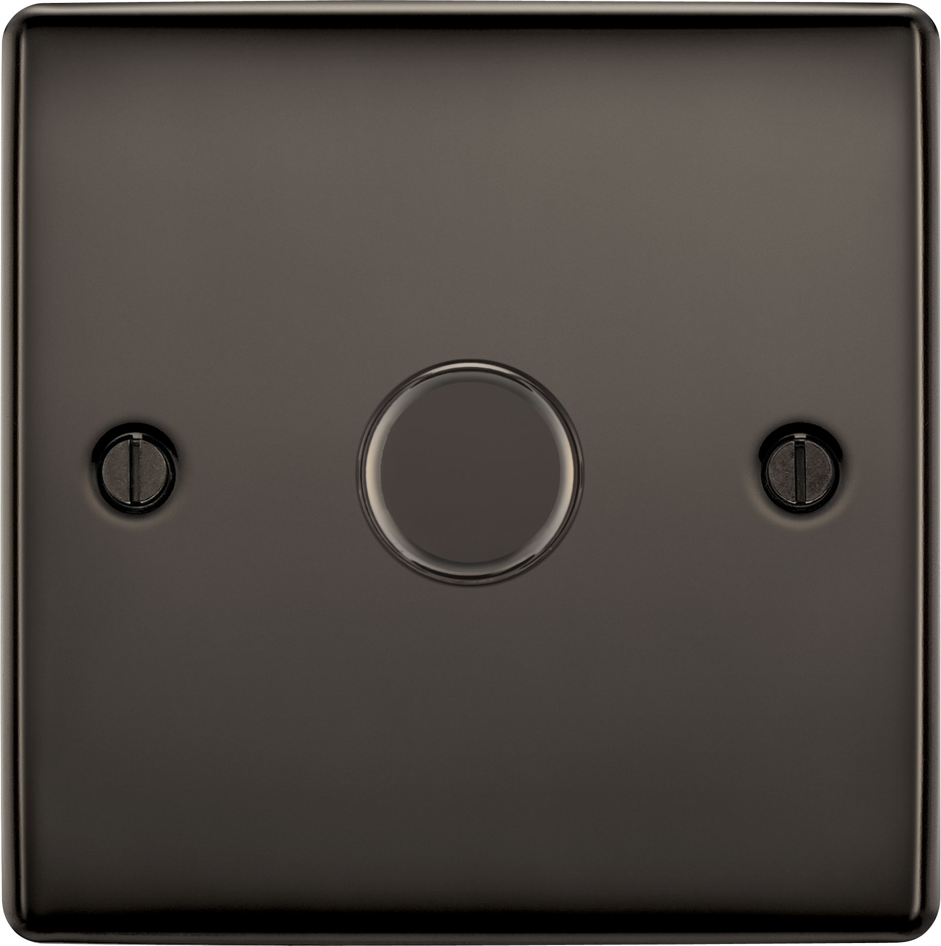 BG Black Nickel Raised slim profile Single 2 way 400W Dimmer switch Gloss Black 1 gang