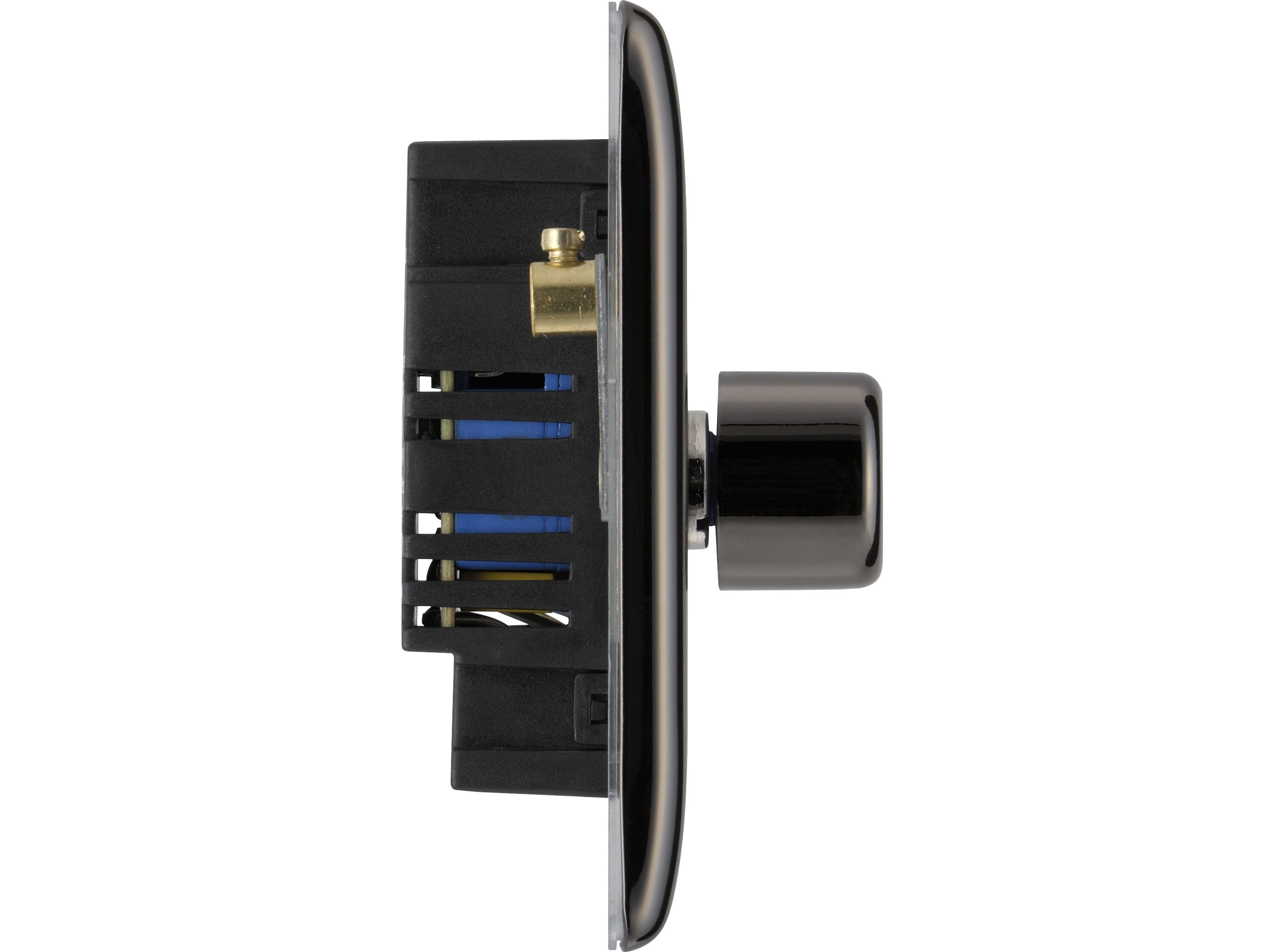 BG Black Nickel Raised slim profile Single 2 way 400W Dimmer switch Gloss Black 1 gang - 5