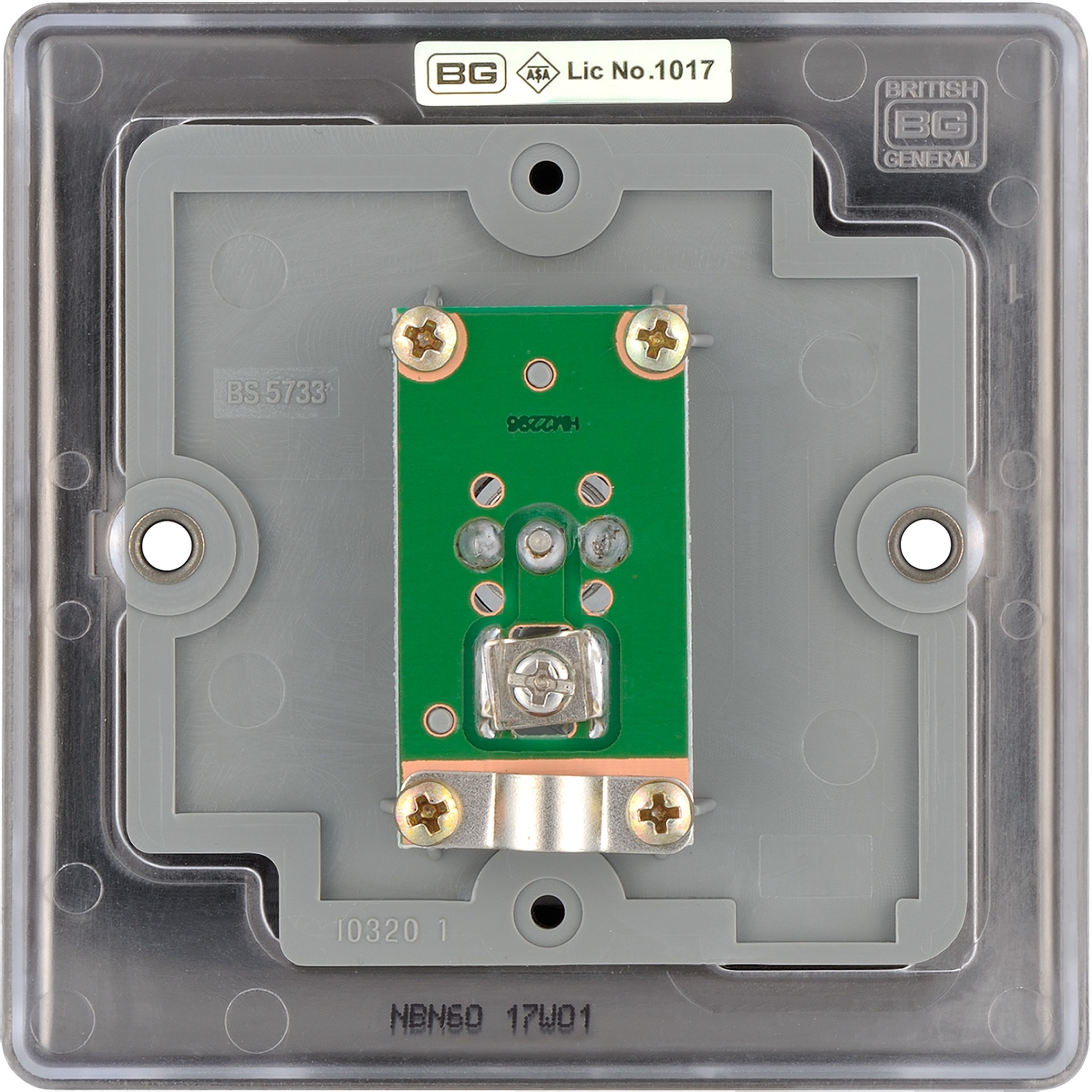 BG Black Nickel Semi-flush Single TV socket