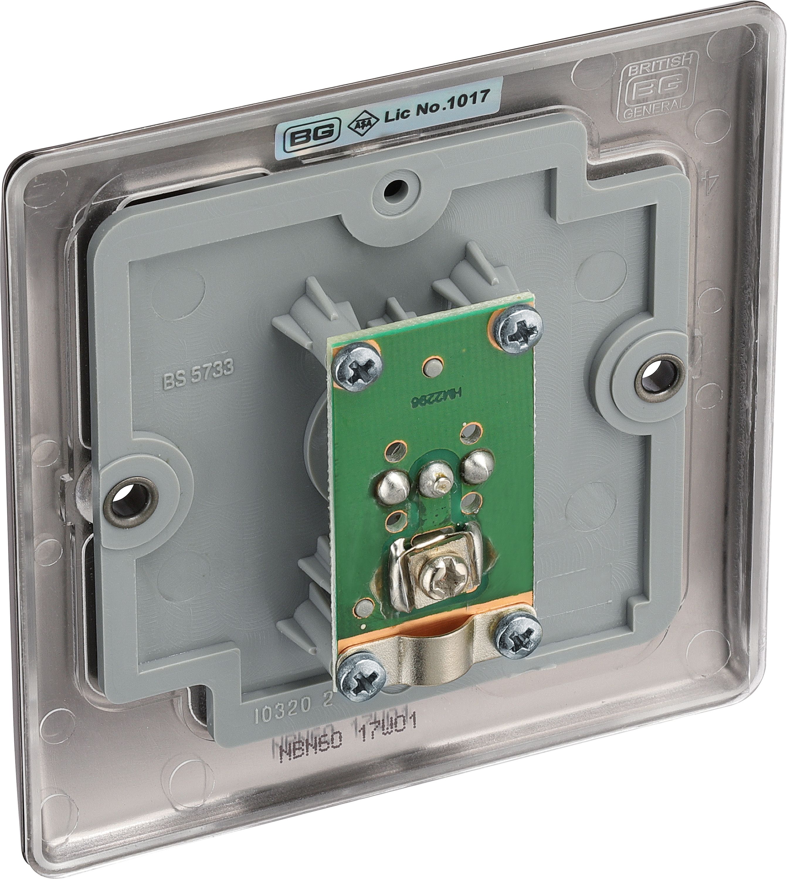 BG Black Nickel Semi-flush Single TV socket