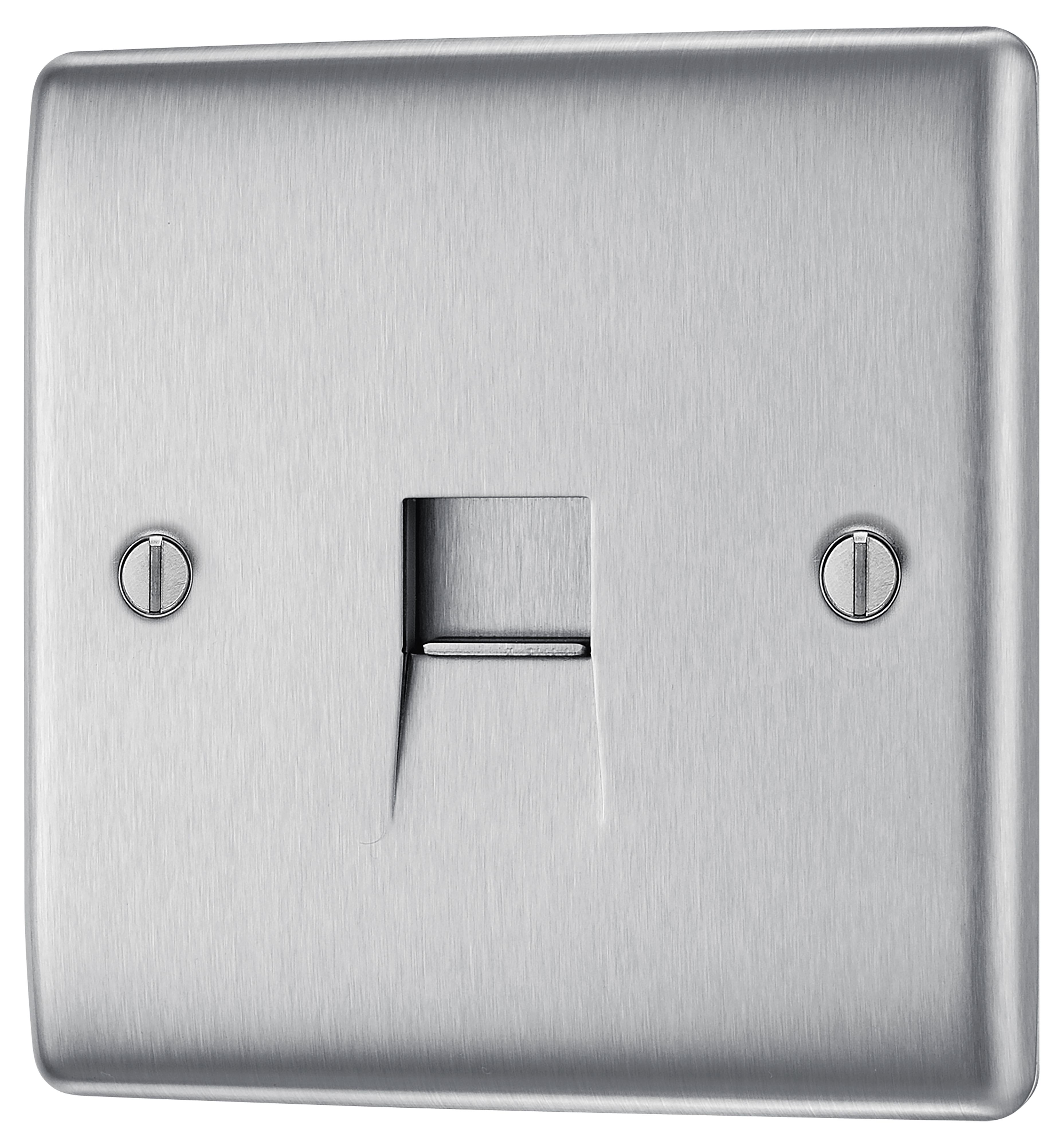 BG Brushed Steel 1 gang Master telephone socket