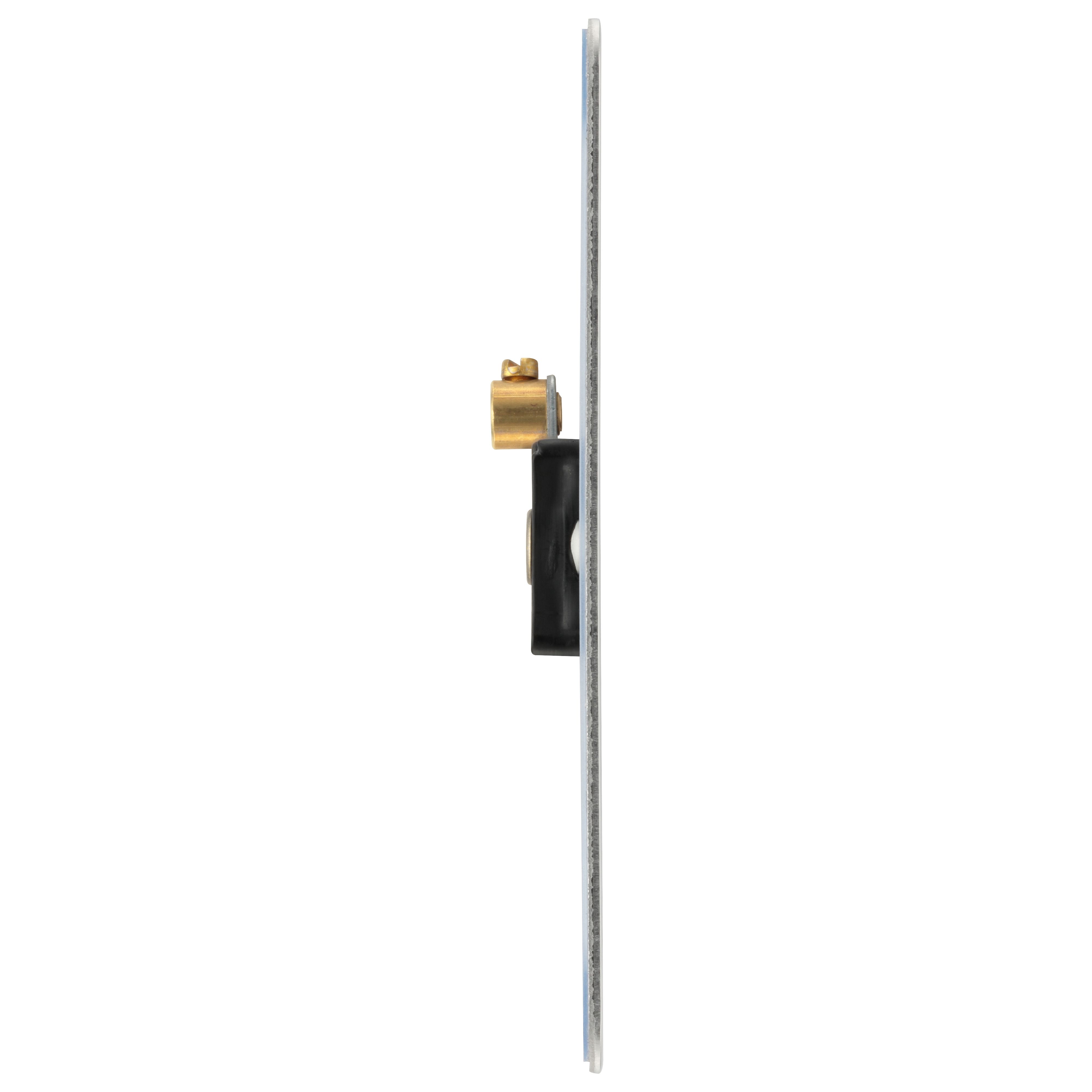 BG Brushed Steel Double Blanking plate - 4