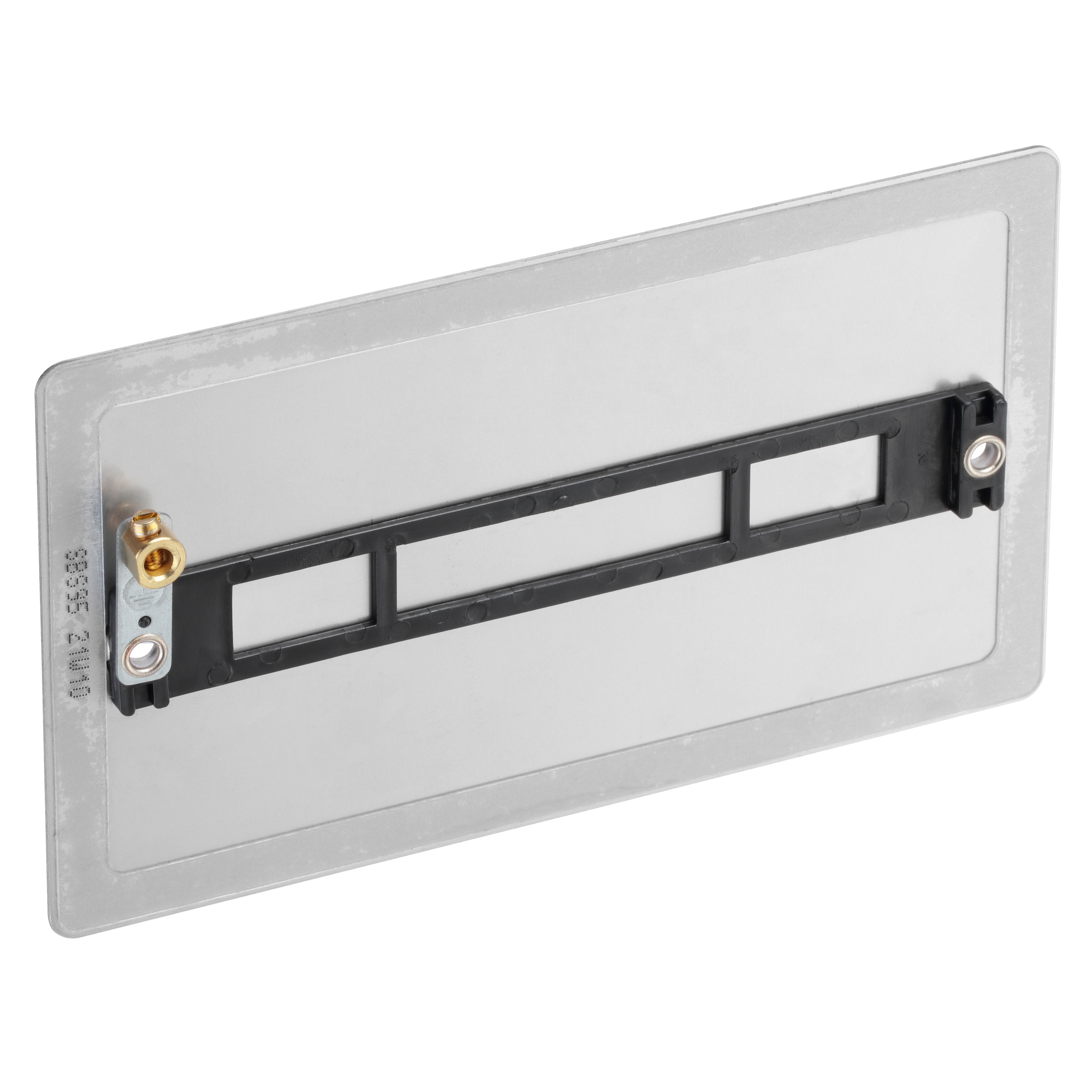 BG Brushed Steel Double Blanking plate - 6