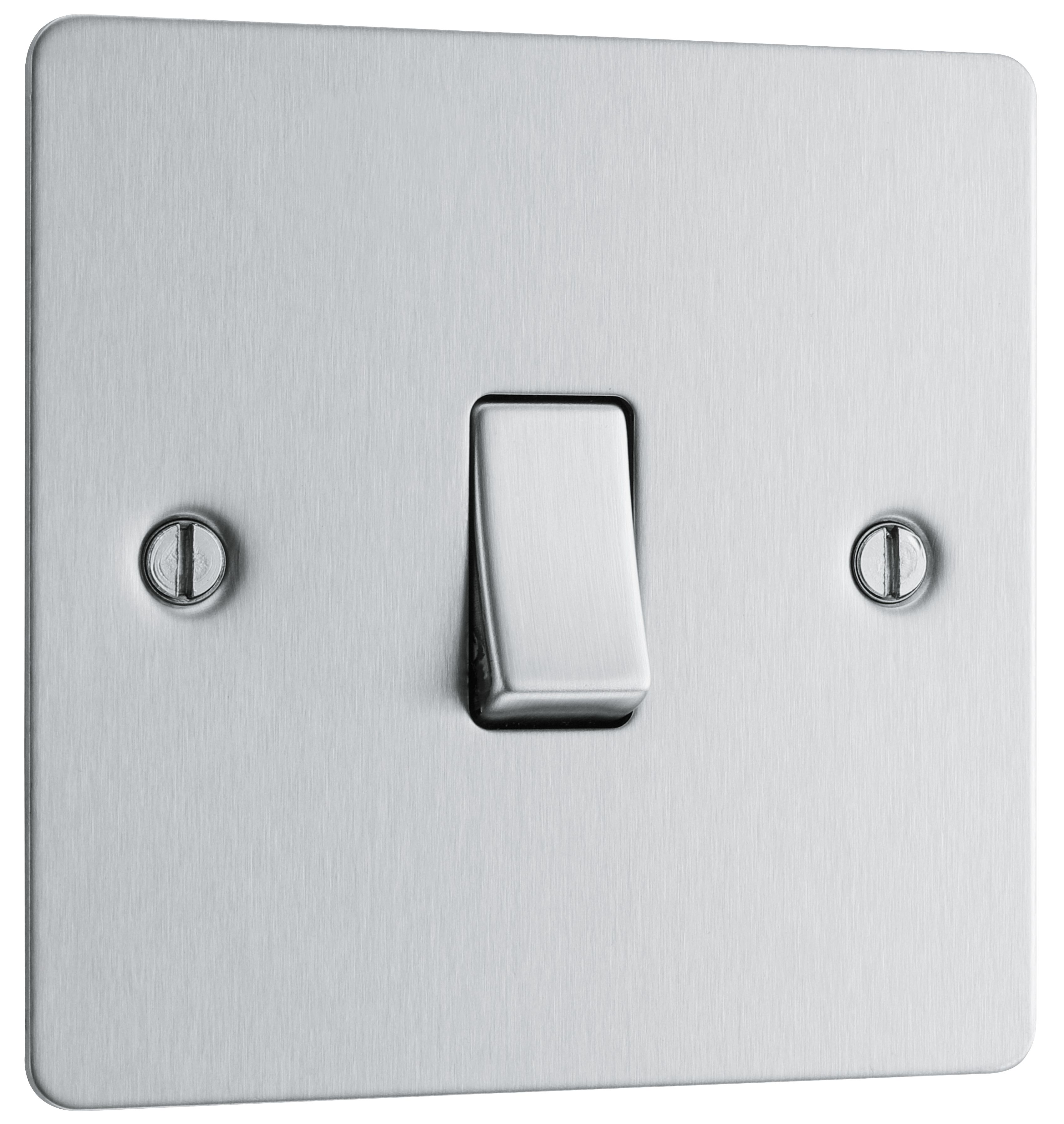 BG Brushed Steel 20A 2 way 1 gang Light Switch with Without LED indicator