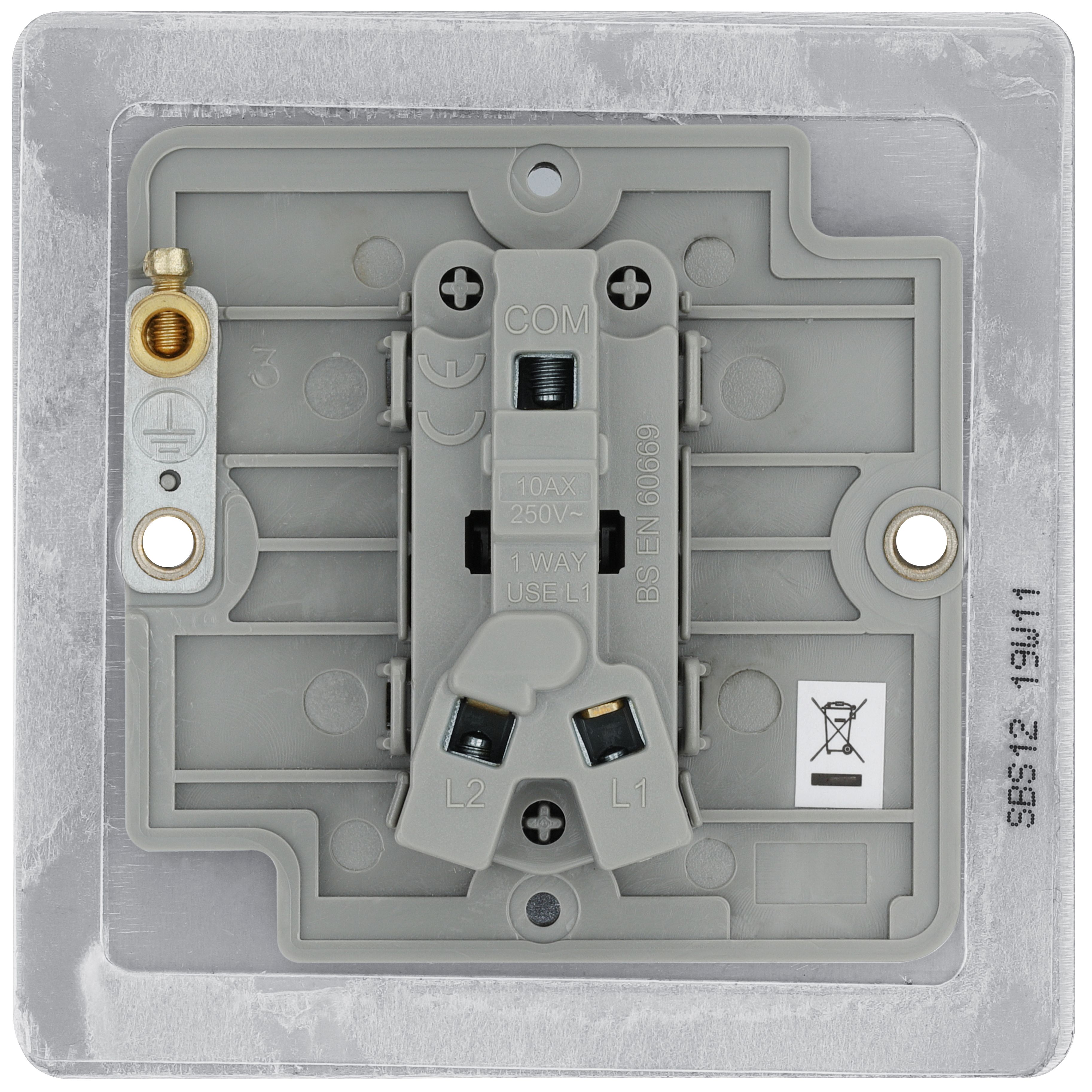 BG Brushed Steel 20A 2 way 1 gang Light Switch with Without LED indicator