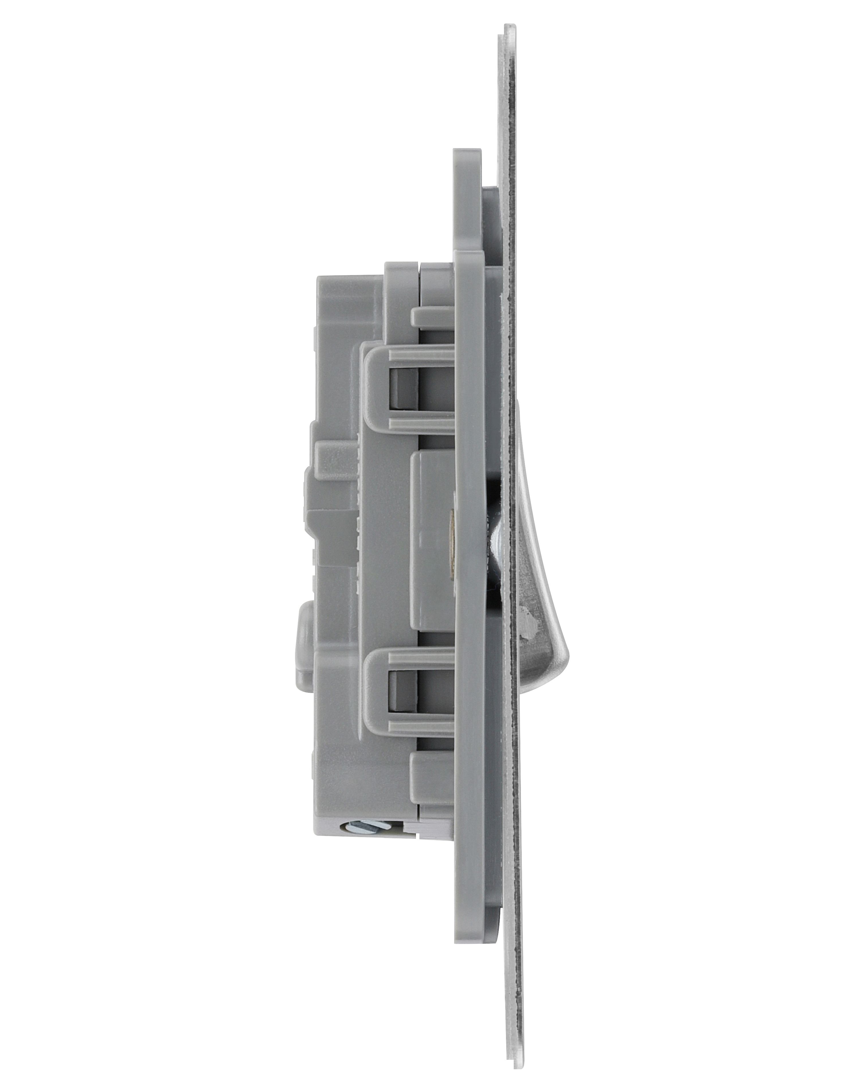 BG Brushed Steel 20A 2 way 1 gang Light Switch with Without LED indicator